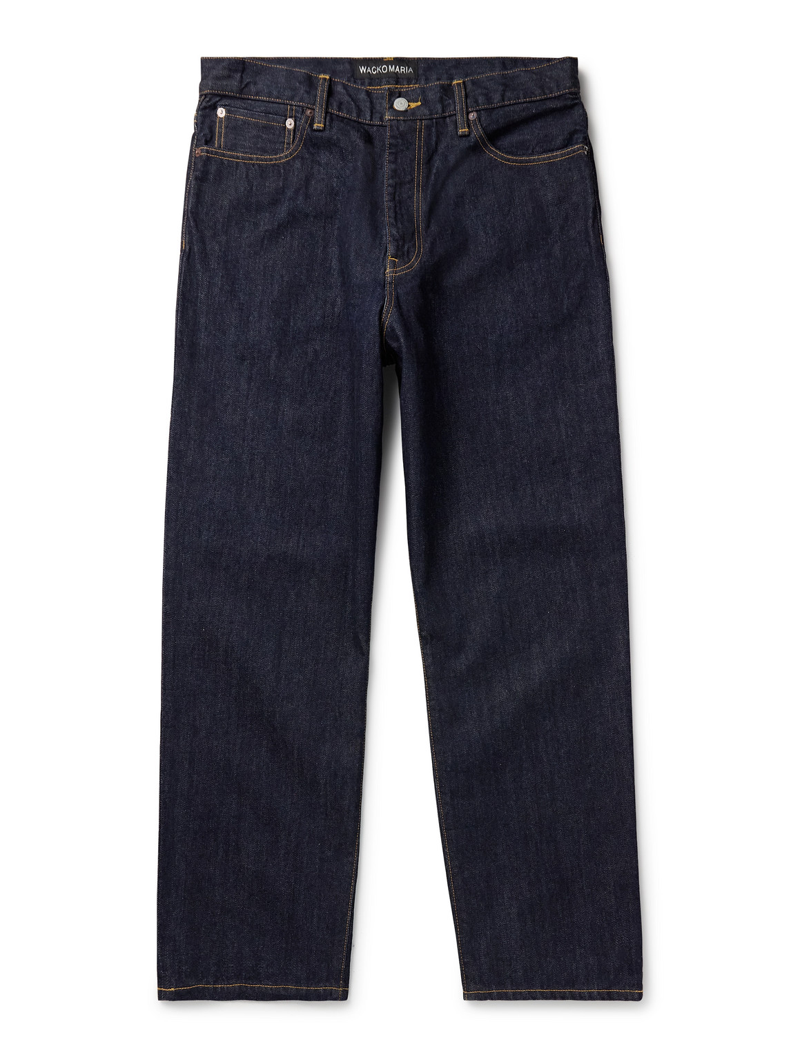 Wacko Maria Straight-leg Logo-embroidered Jeans In Blue