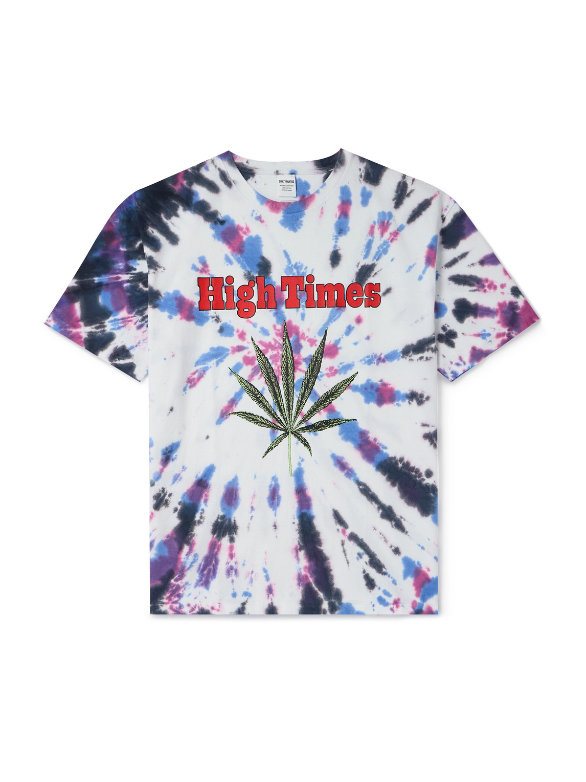 Wacko Maria High Times Tie-dyed Printed Cotton-jersey T-shirt In White
