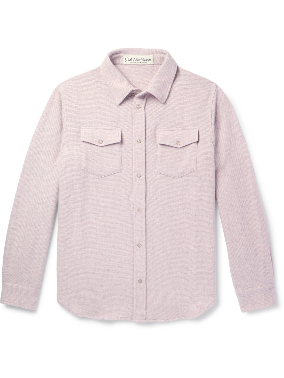 Shop God's True Cashmere Cashmere Shirt In Purple