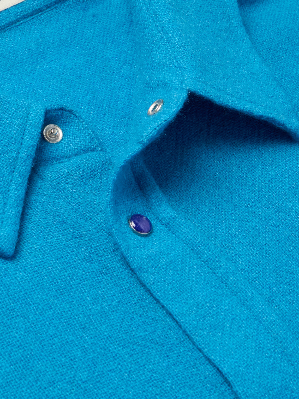 Shop God's True Cashmere Cashmere-gauze Shirt In Blue