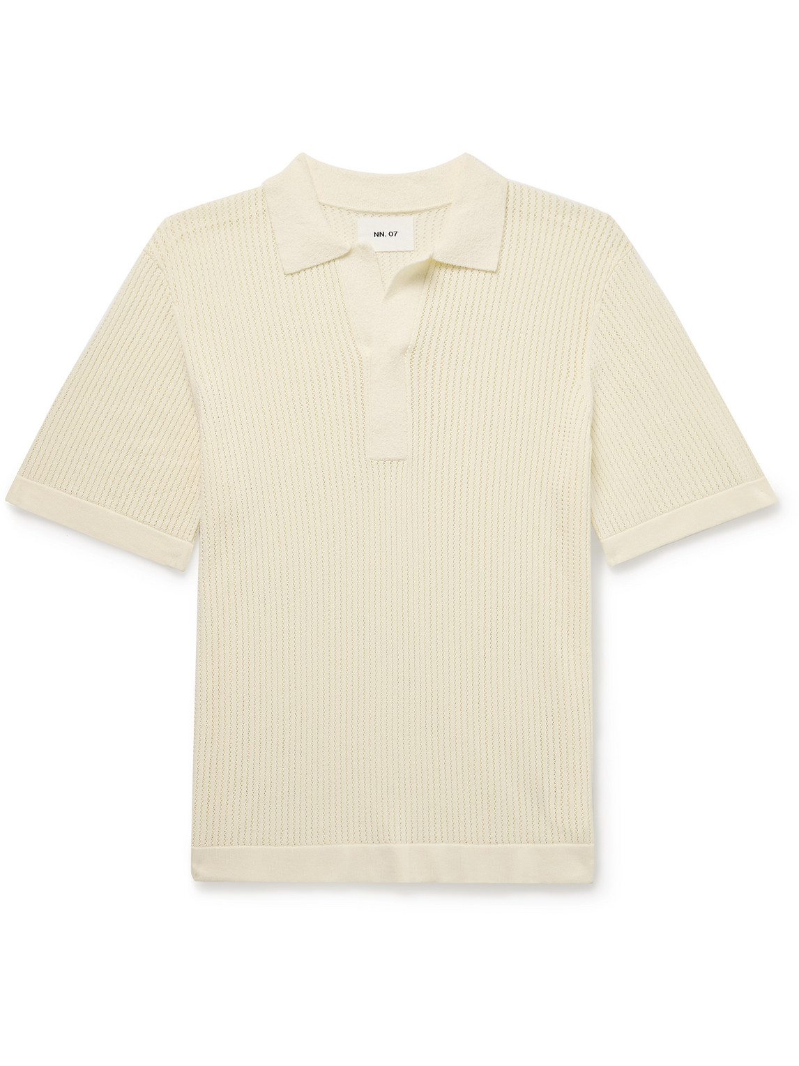 Nn07 Huxley 6644 Organic Cotton-blend Polo Shirt In Neutrals