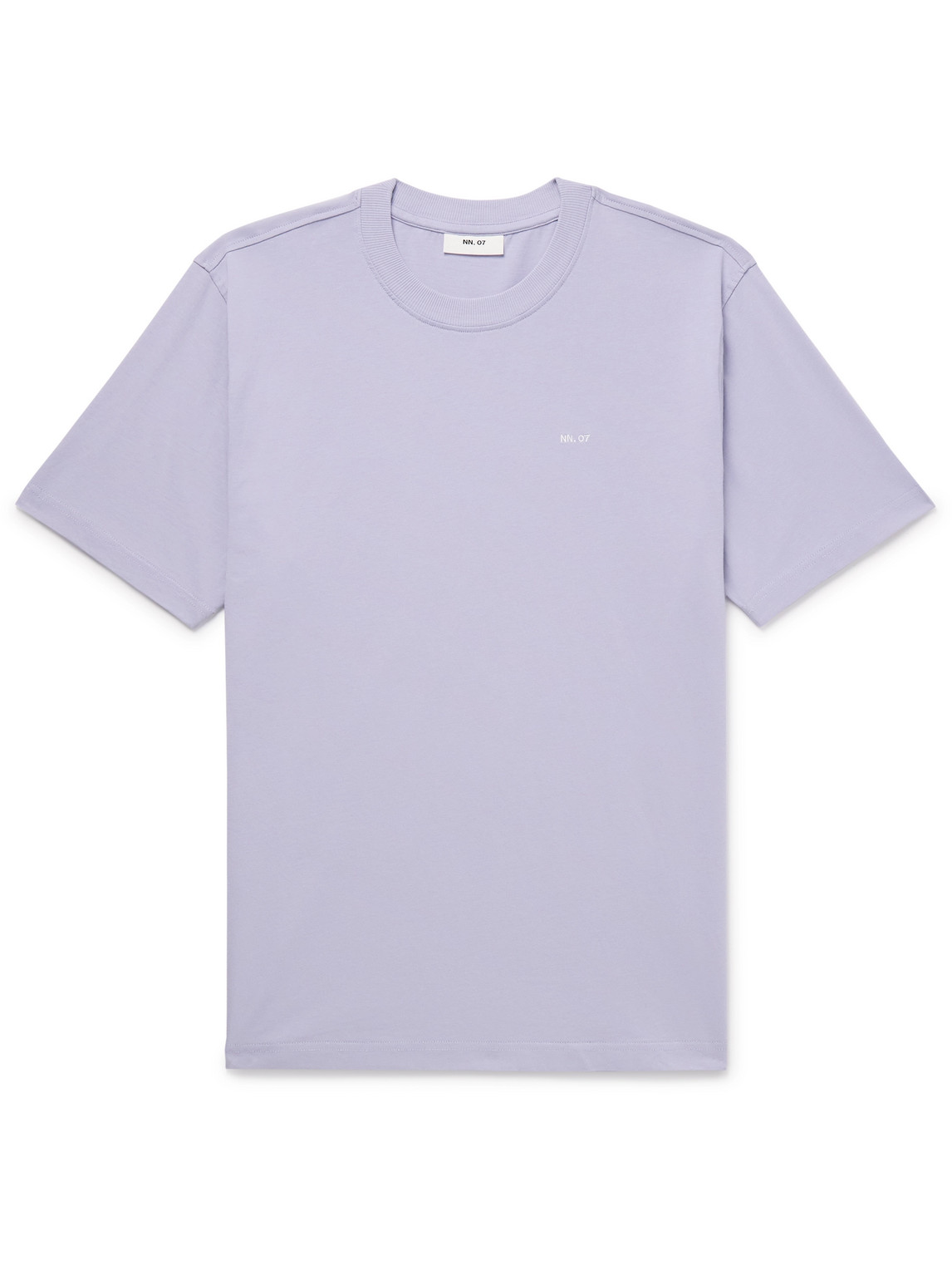 Nn07 Adam 3209 Logo-embroidered Pima Cotton-jersey T-shirt In Purple