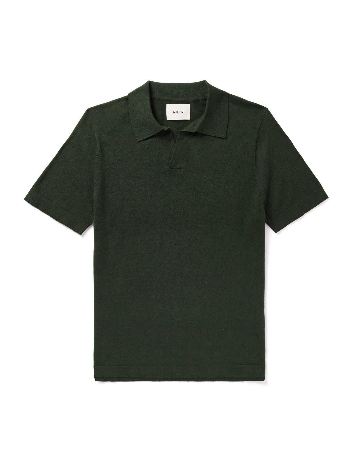 Nn07 Ryan 6311 Cotton And Linen-blend Polo Shirt In Green