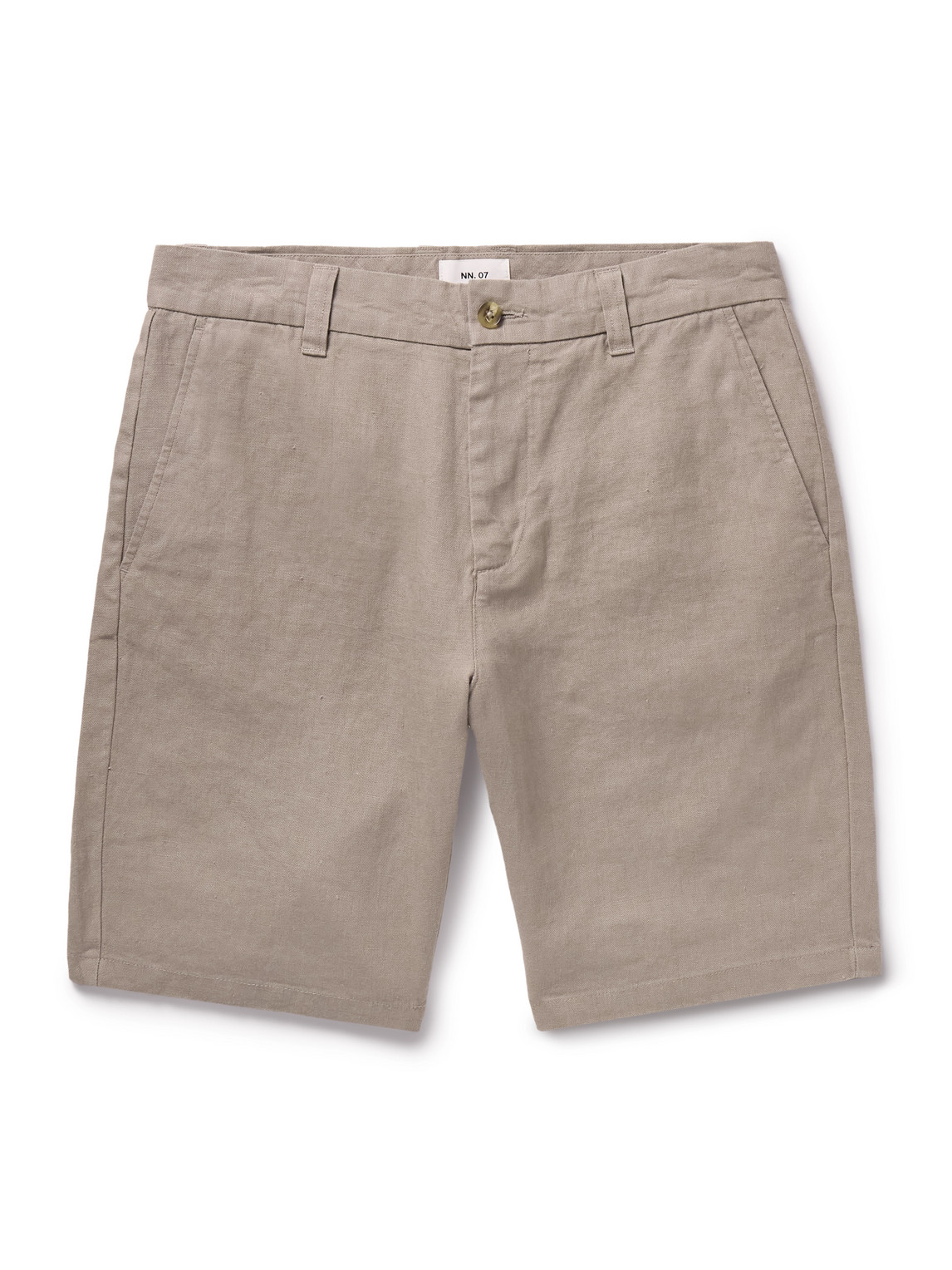 Nn07 Crown 1454 Straight-leg Linen Shorts In Neutrals
