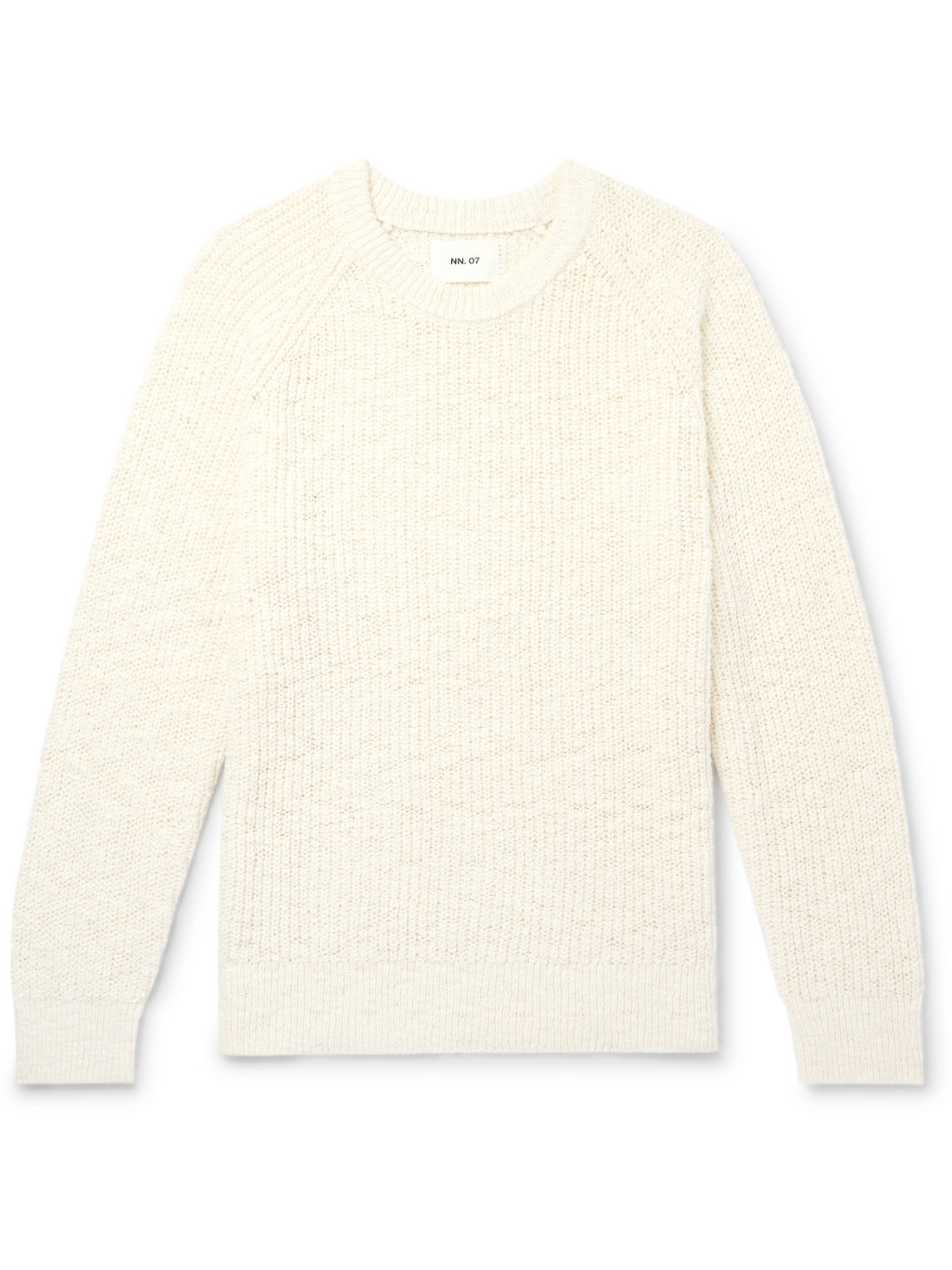 Jacobo 6642 Ribbed Organic Cotton-Blend Bouclé Sweater