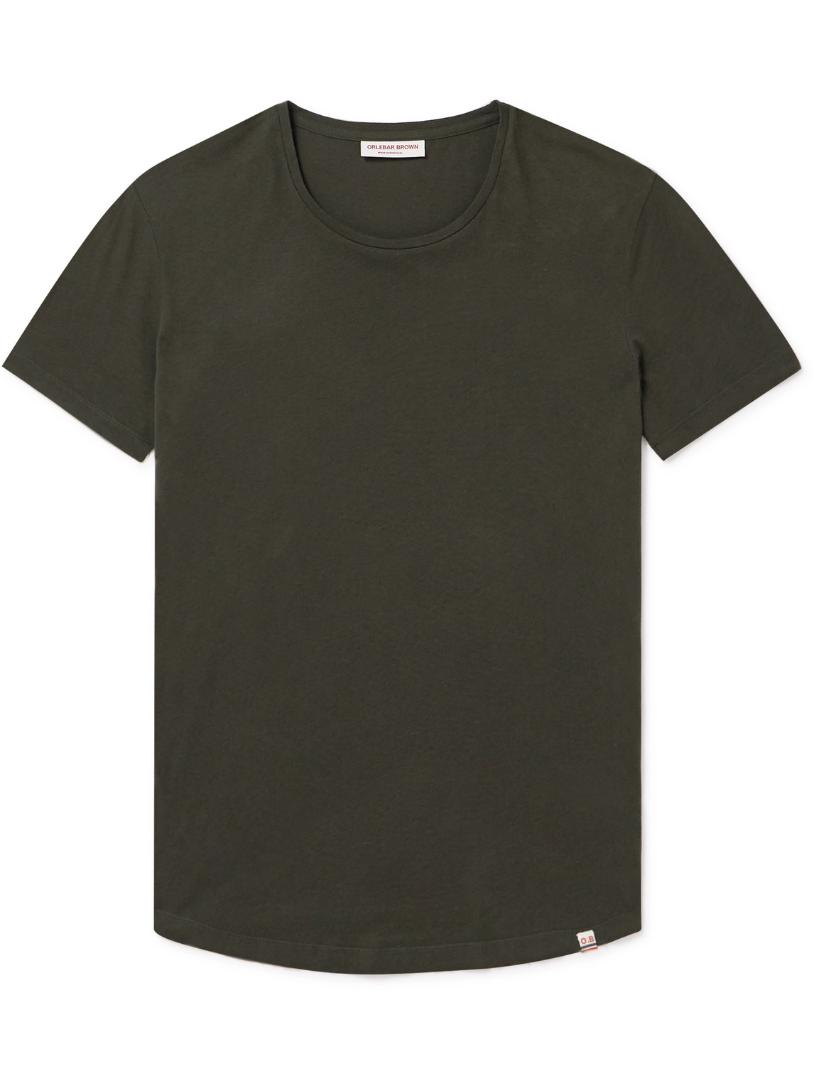 Orlebar Brown Ob-t Slim-fit Cotton-jersey T-shirt In Brown