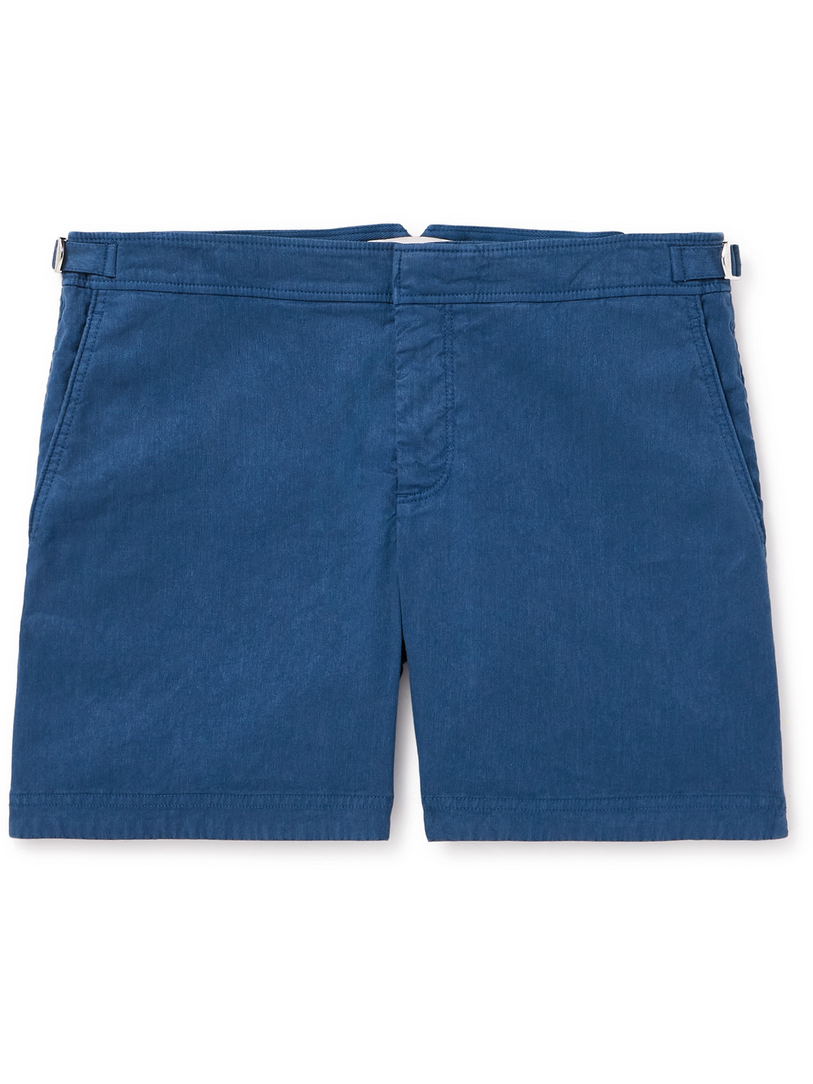 Orlebar Brown Bulldog Straight-leg Linen And Lyocell-blend Shorts In Blue