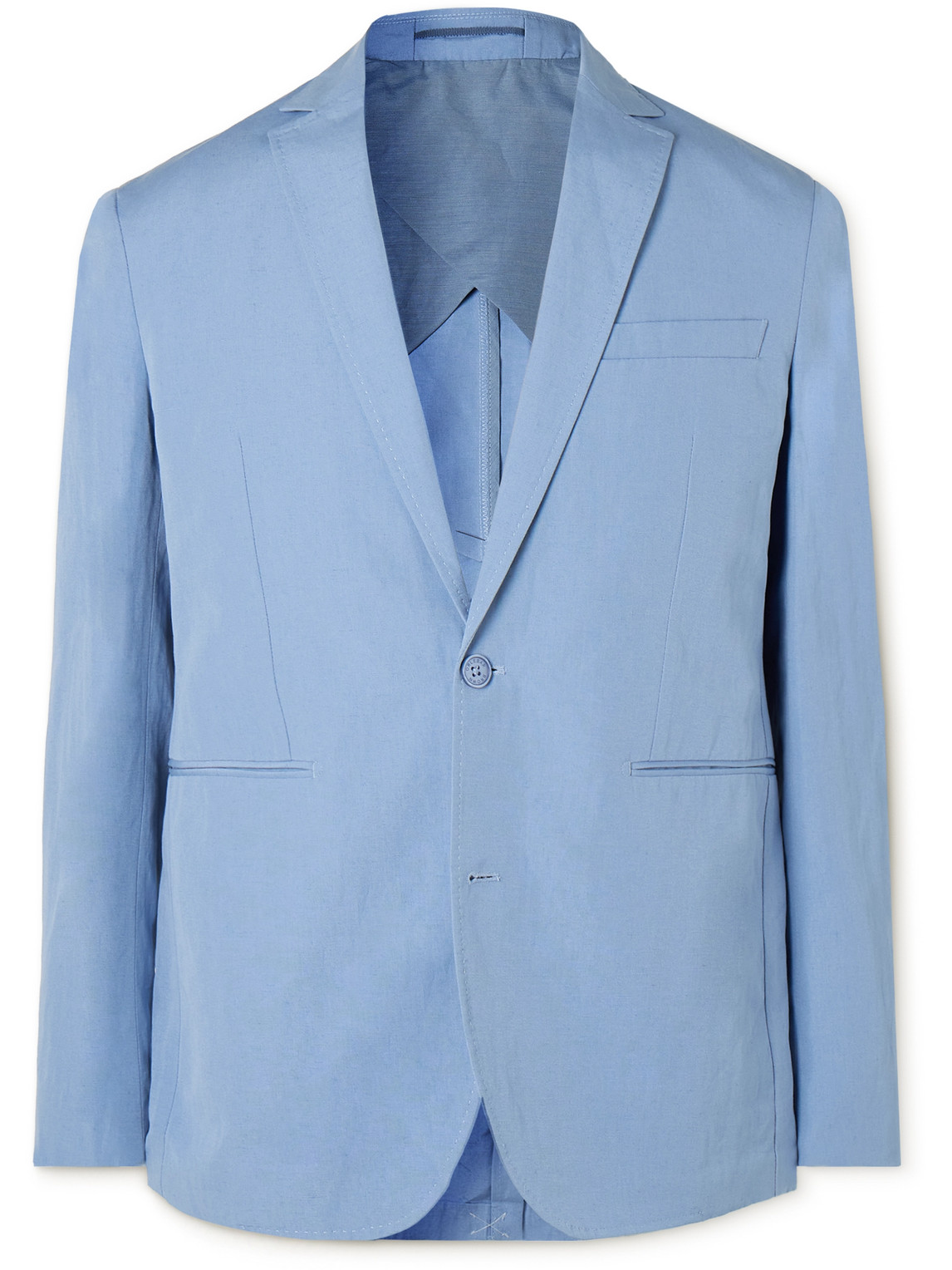 Orlebar Brown Garret Unstructured Linen And Cotton-blend Suit Jacket In Blue