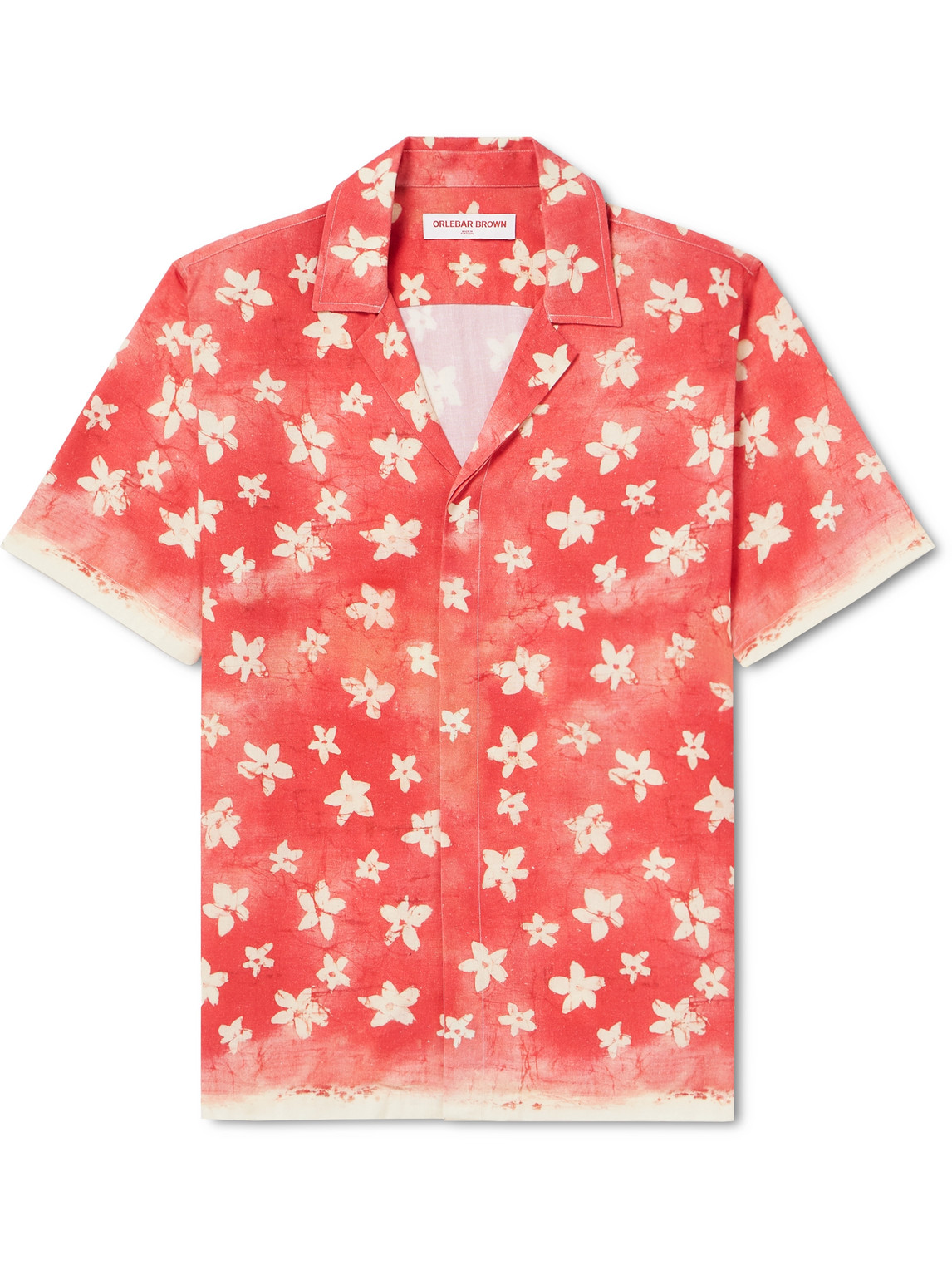 Orlebar Brown Maitan Floral-print Shirt In Red