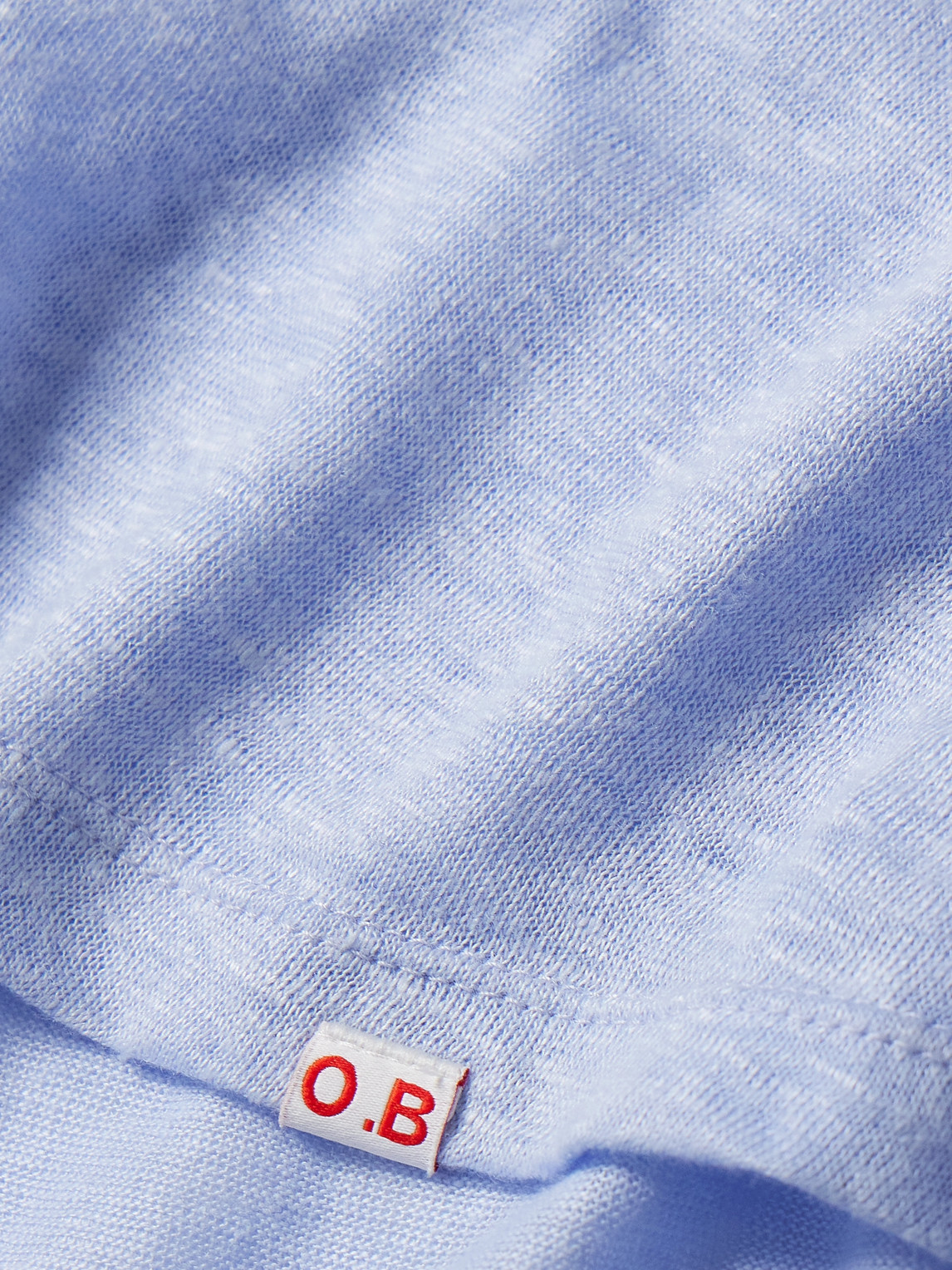 Shop Orlebar Brown Ob-t Linen-jersey T-shirt In Blue
