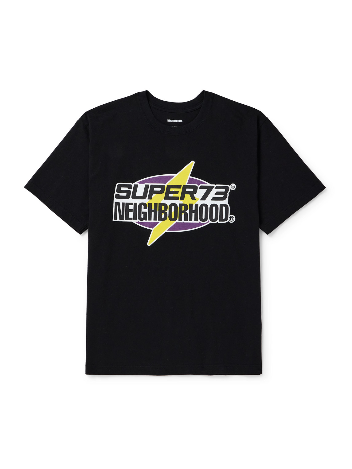 Neighborhood Super73 Logo-print Cotton-jersey T-shirt In Black