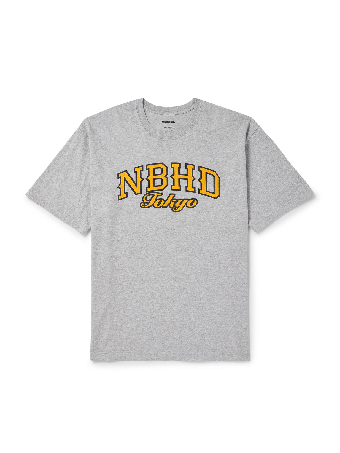 Neighborhood Logo-print Cotton-jersey T-shirt In Grey
