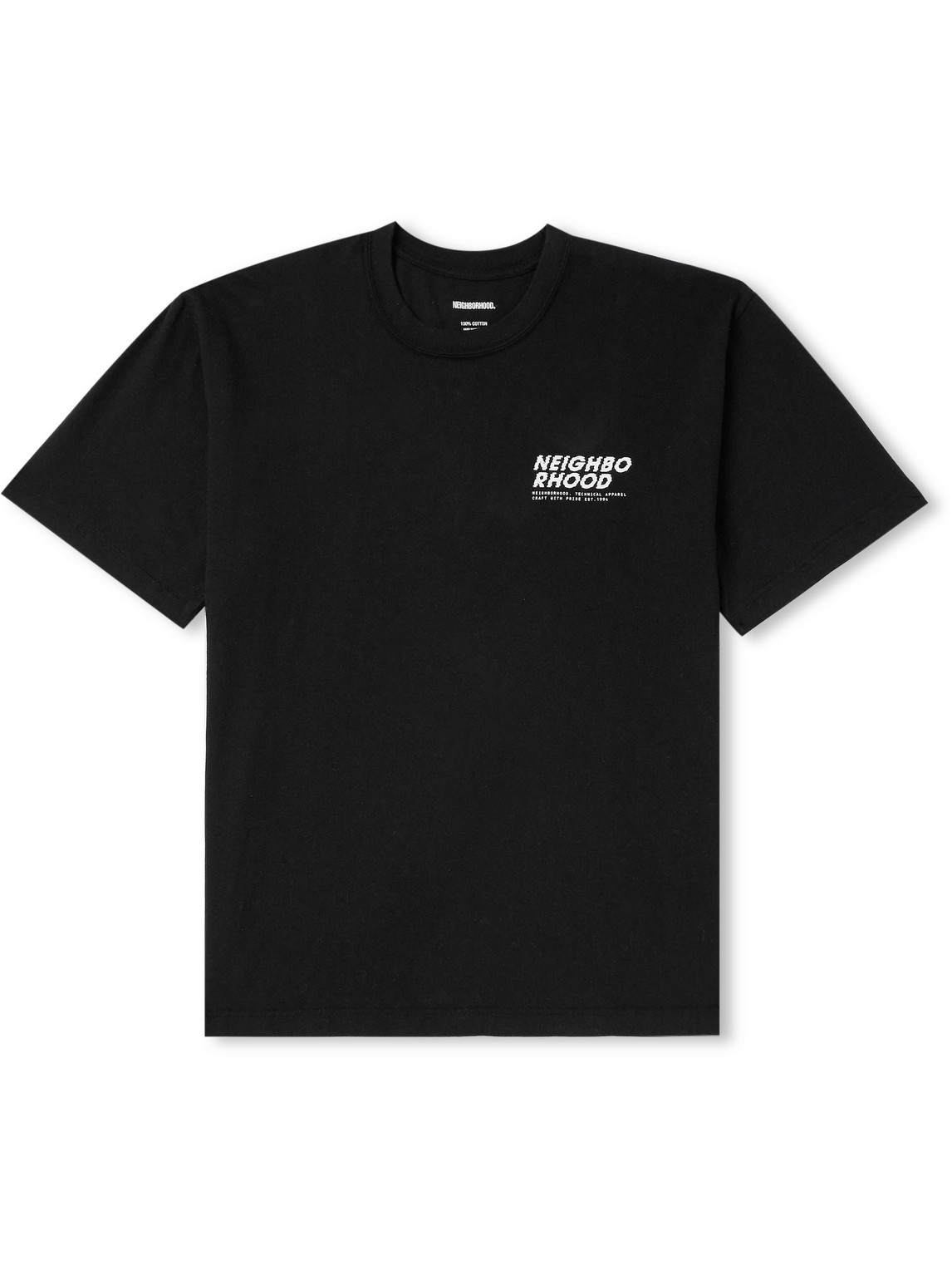 Neighborhood Logo-print Cotton-jersey T-shirt In Black