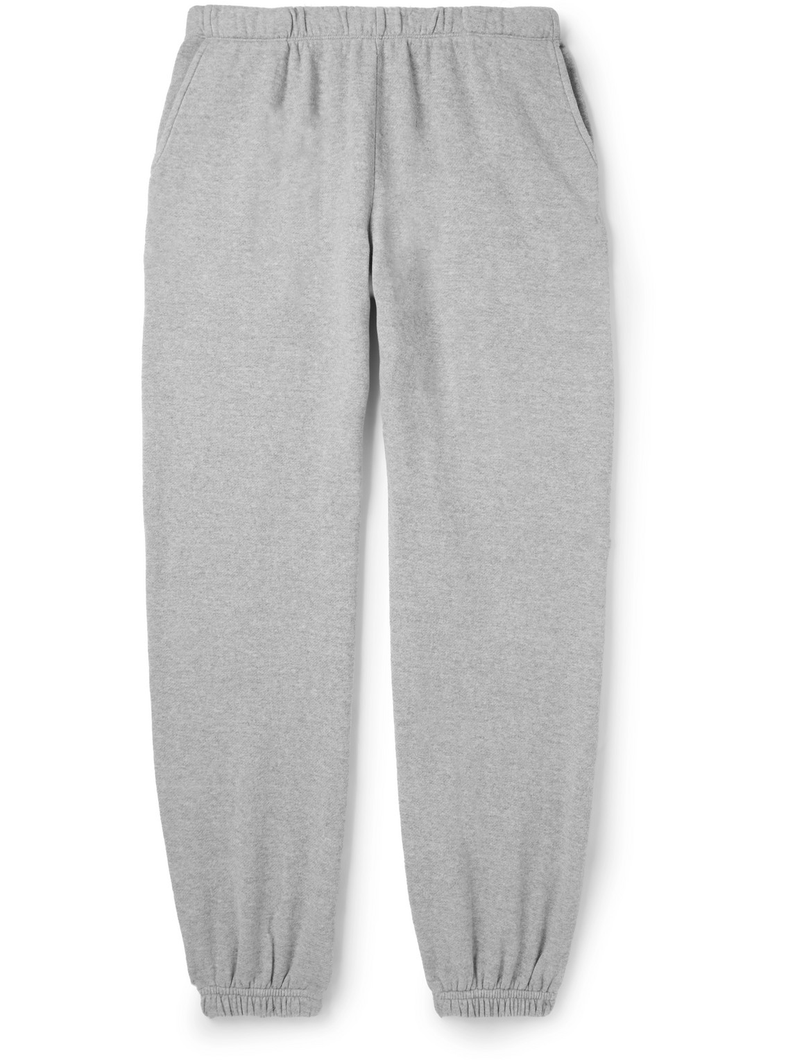 The Elder Statesman Straight-leg Cotton And Cashmere-blend Jersey Sweatpants In Grey