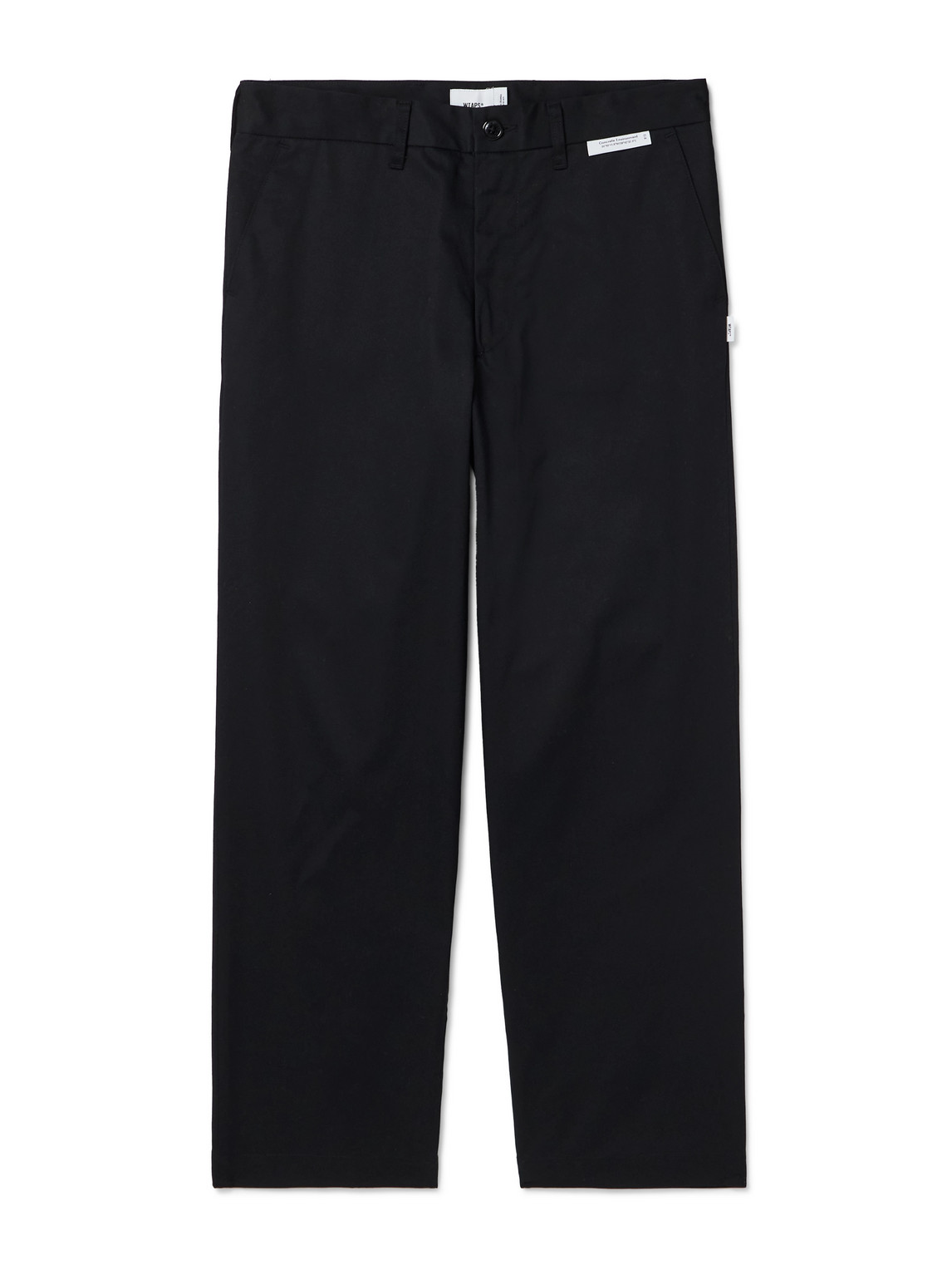 Wtaps Straight-leg Cotton-blend Twill Trousers In Black