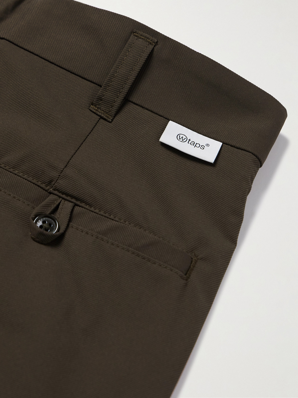 Shop Wtaps Straight-leg Twill Trousers In Brown