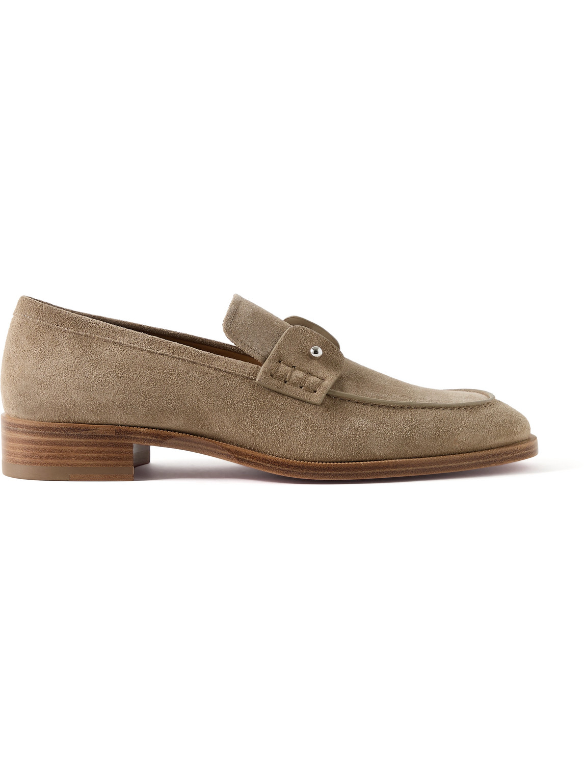 CHRISTIAN LOUBOUTIN CHAMBELIMOC SUEDE LOAFERS