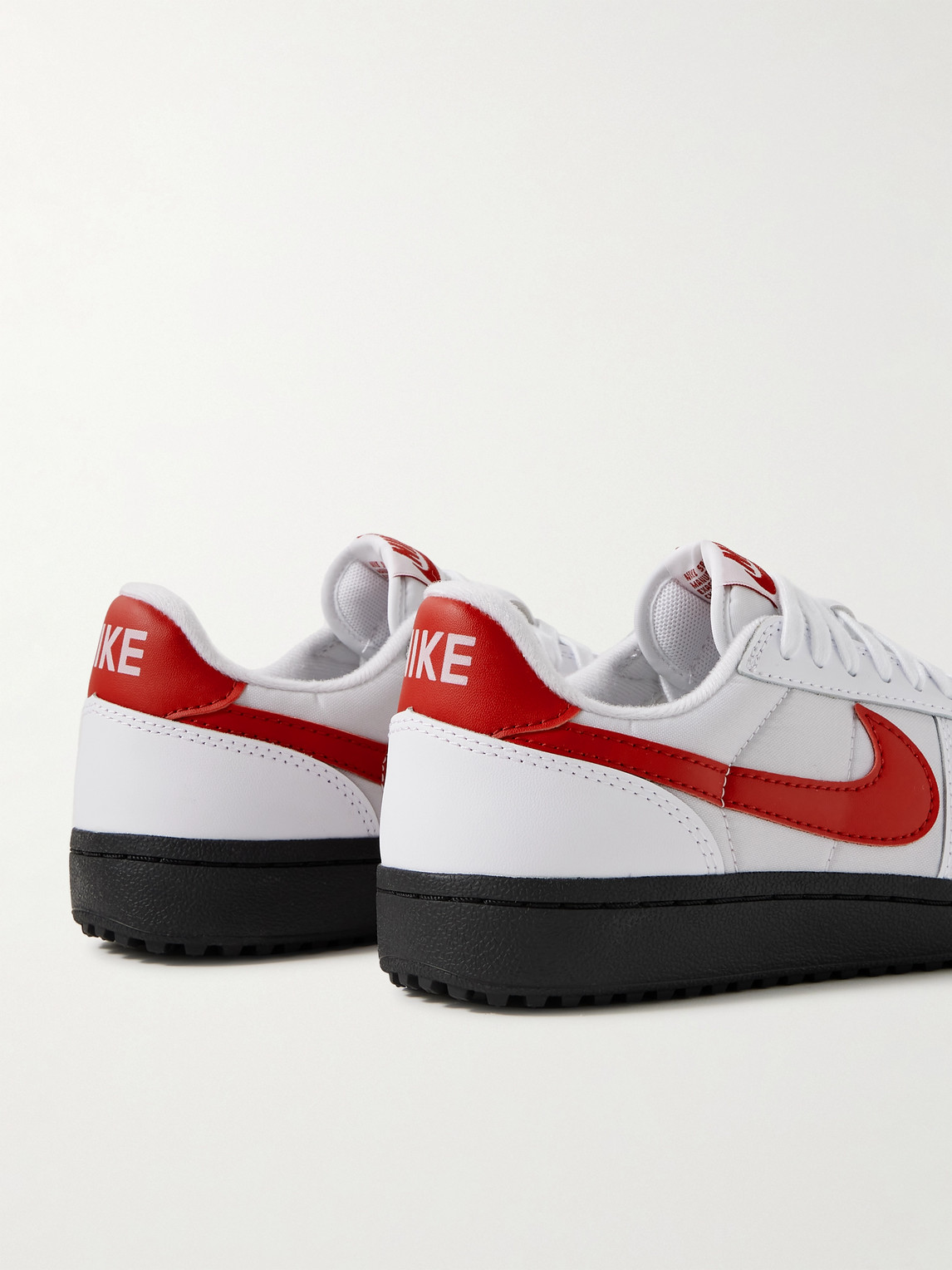 Shop Nike Field General 82 Mesh And Leather Sneakers In White