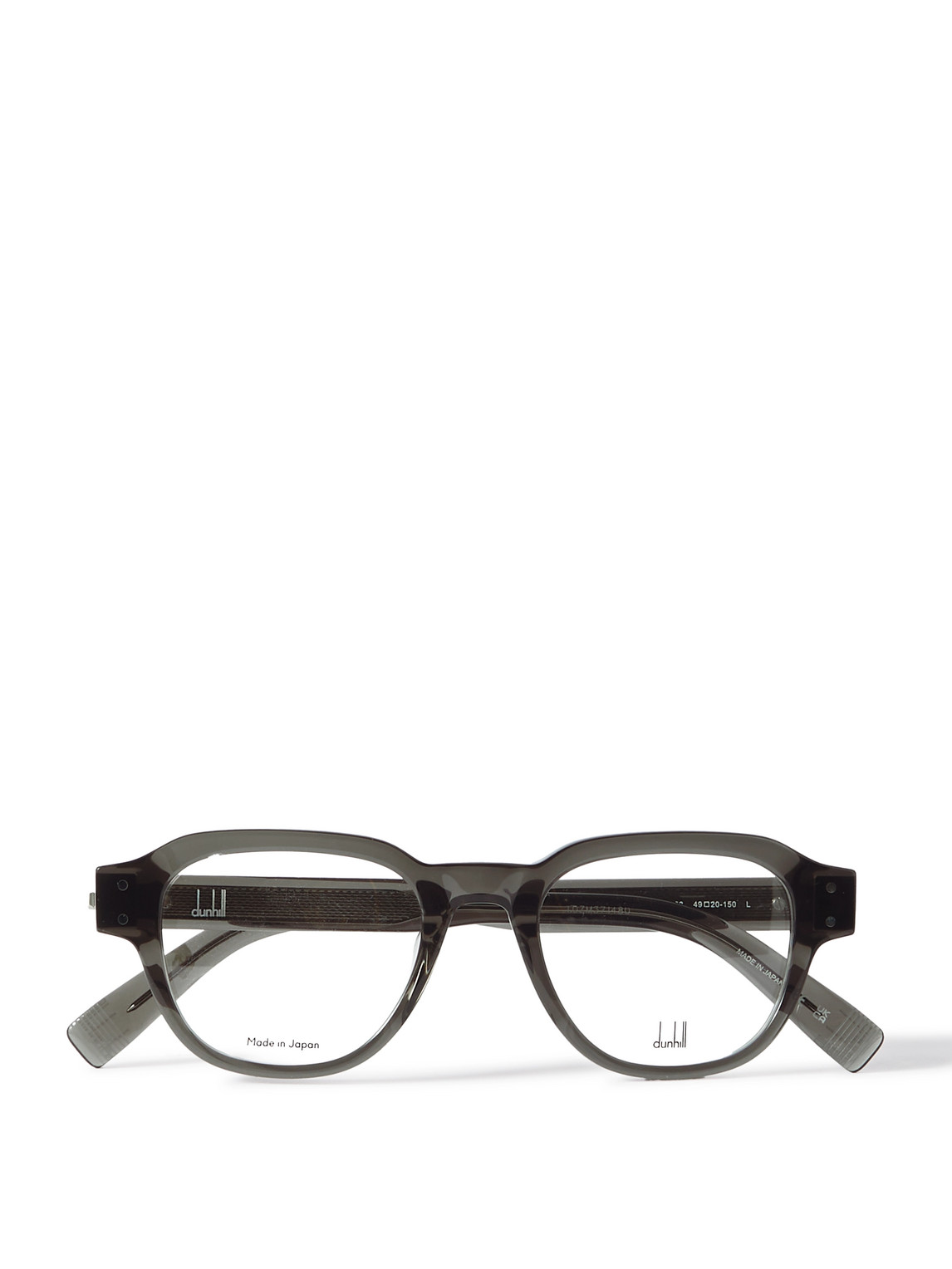 Dunhill Round-frame Acetate Optical Lenses In Grey