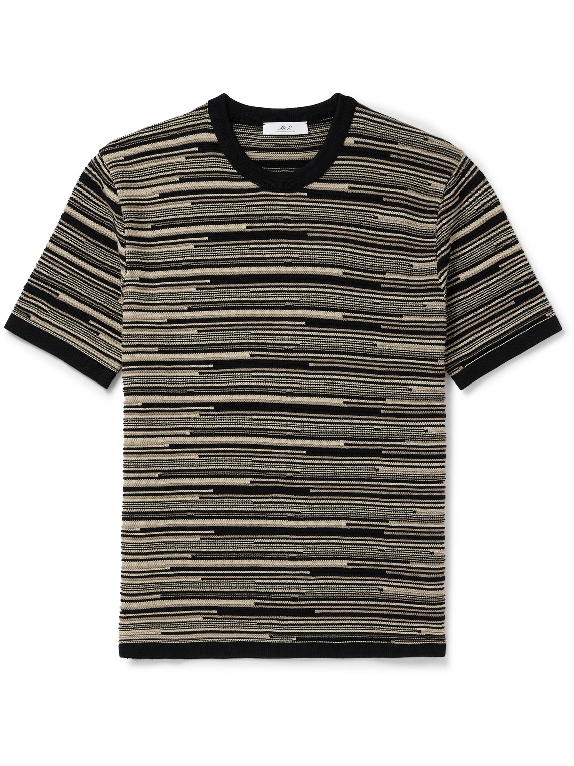 Striped Knitted Cotton T-Shirt
