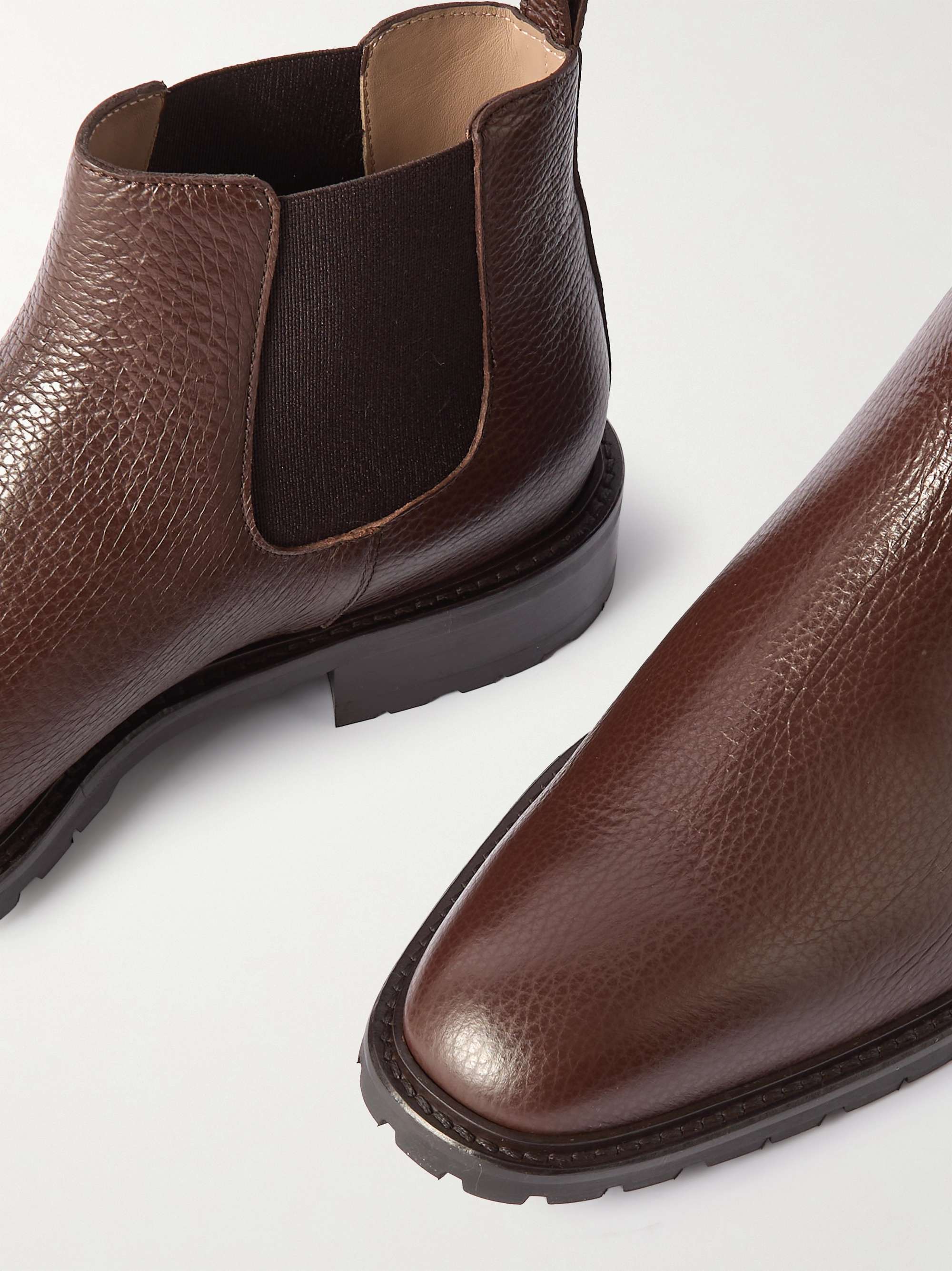 MANOLO BLAHNIK Brompton Full-Grain Leather Chelsea Boots for Men | MR ...