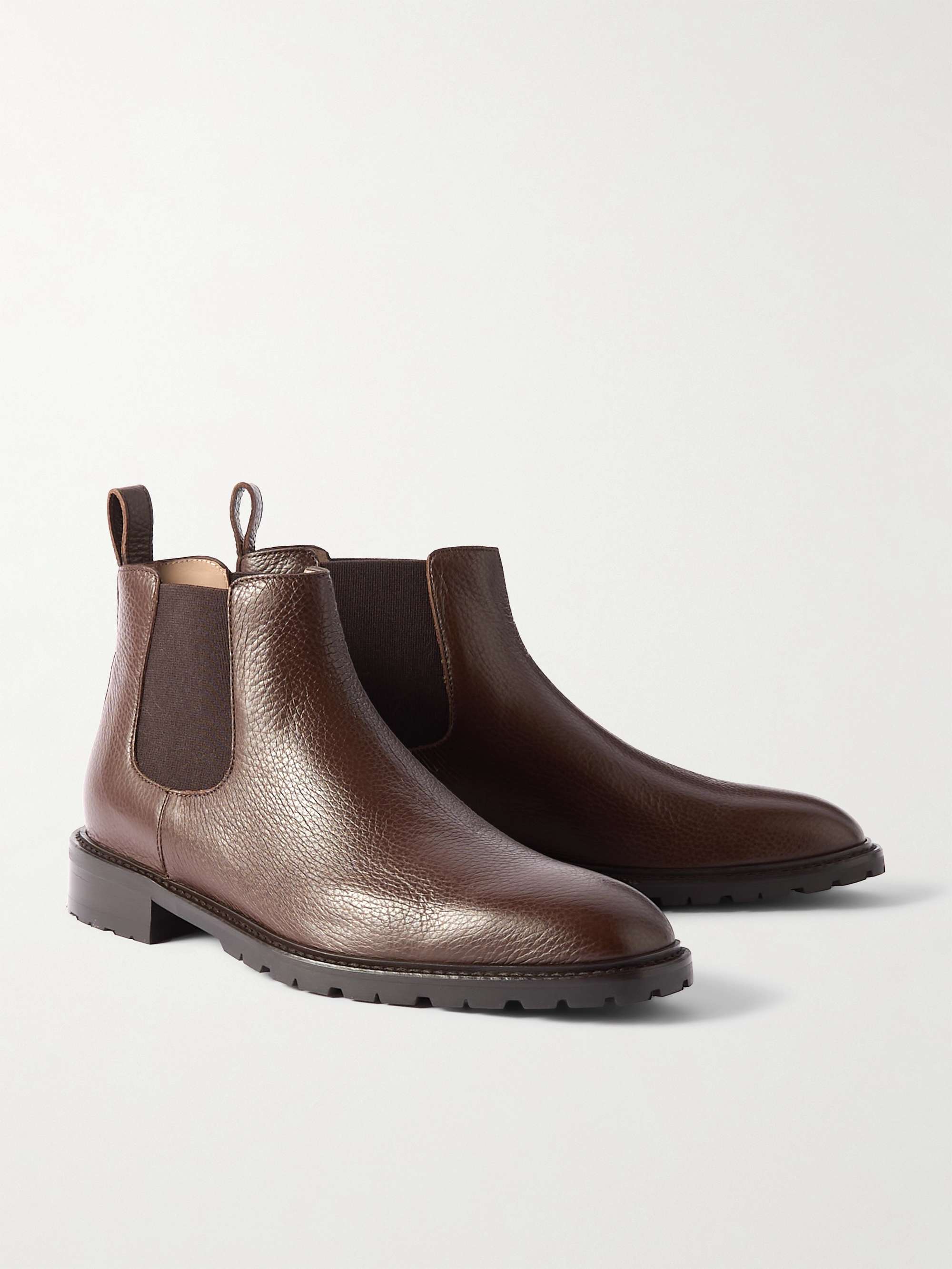 MANOLO BLAHNIK Brompton Full-Grain Leather Chelsea Boots for Men | MR ...