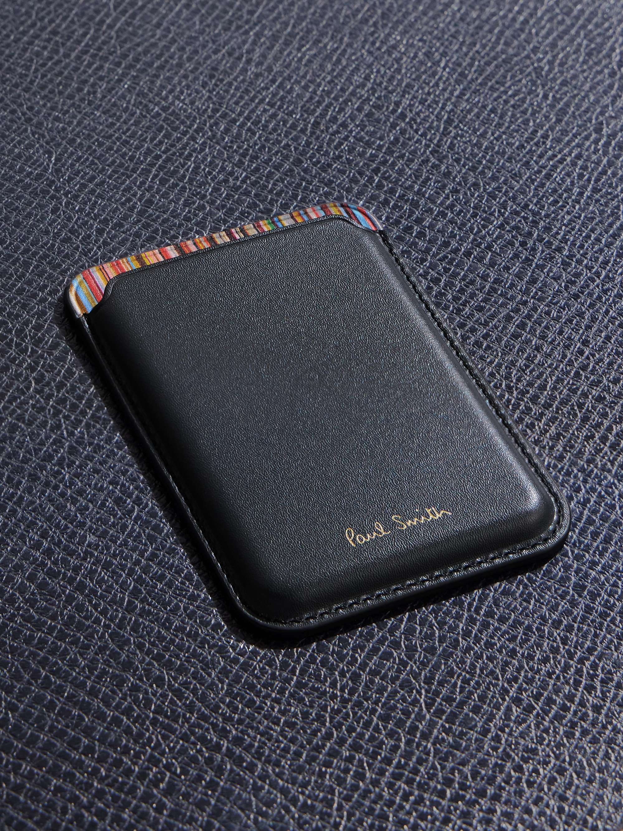 ブラック iPhone 15 Pro レザー カードケース＆ケース | PAUL SMITH | MR PORTER