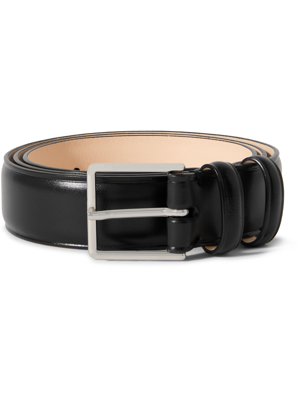 Paul Smith 3cm Glossed-leather Belt In Black