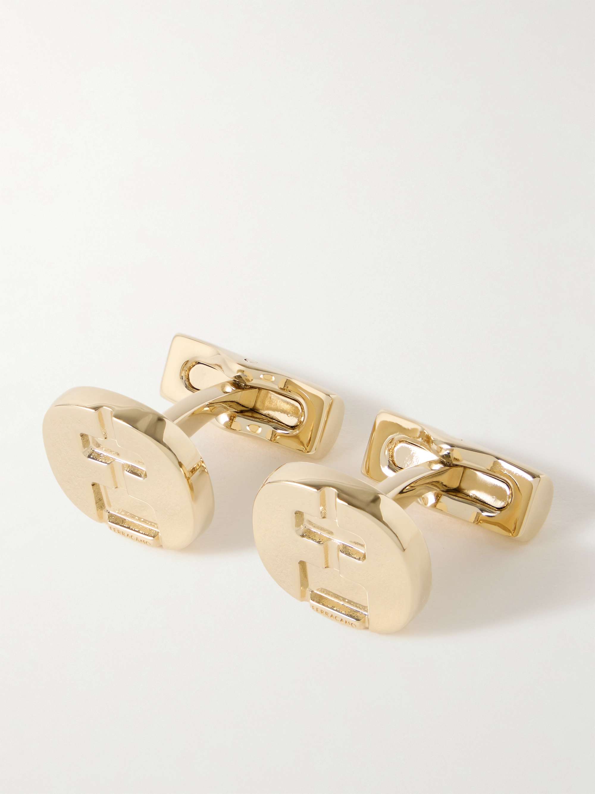 Burberry gold cufflinks best sale