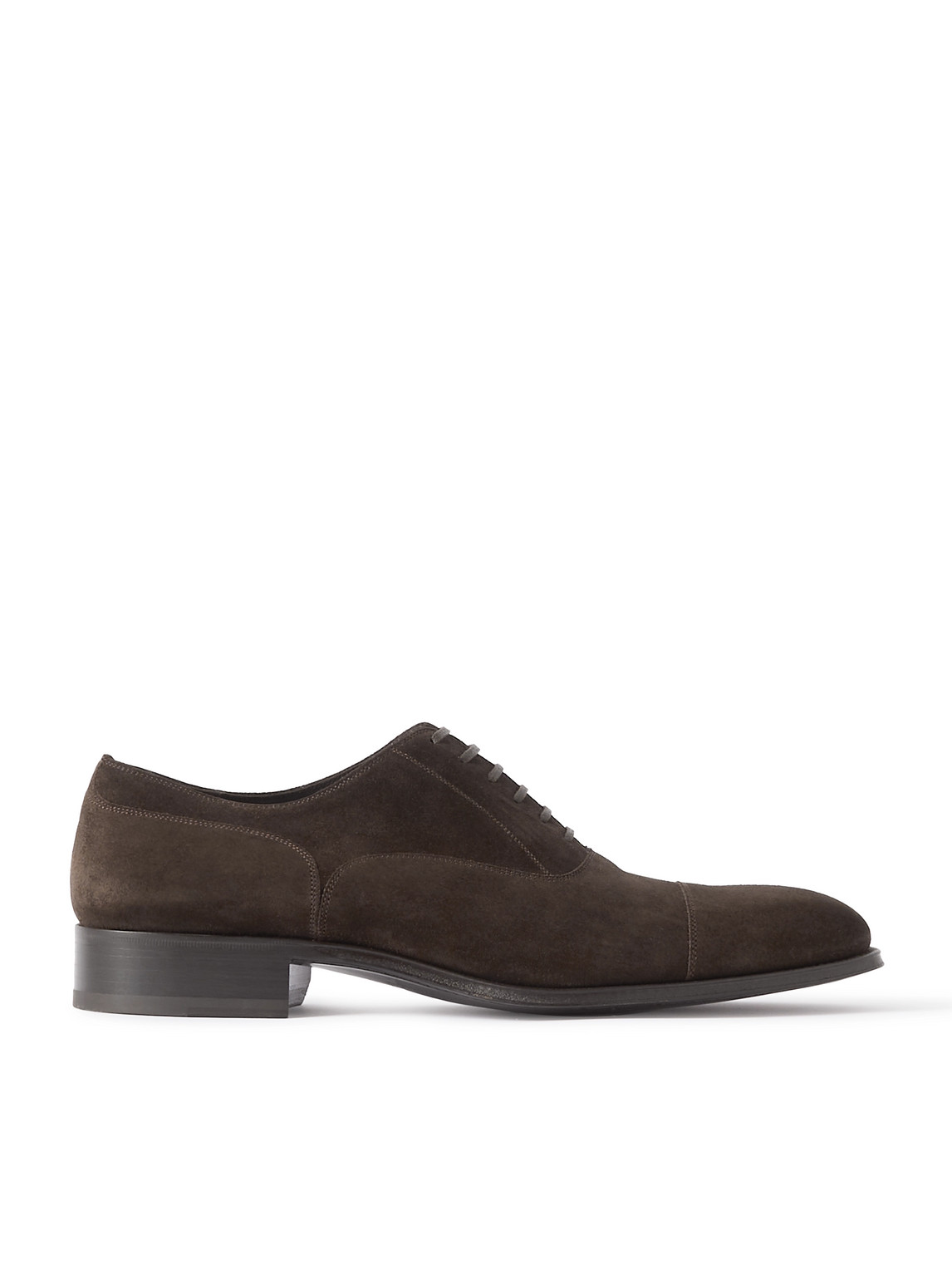 Tom Ford Claydon Suede Oxford Shoes In Brown