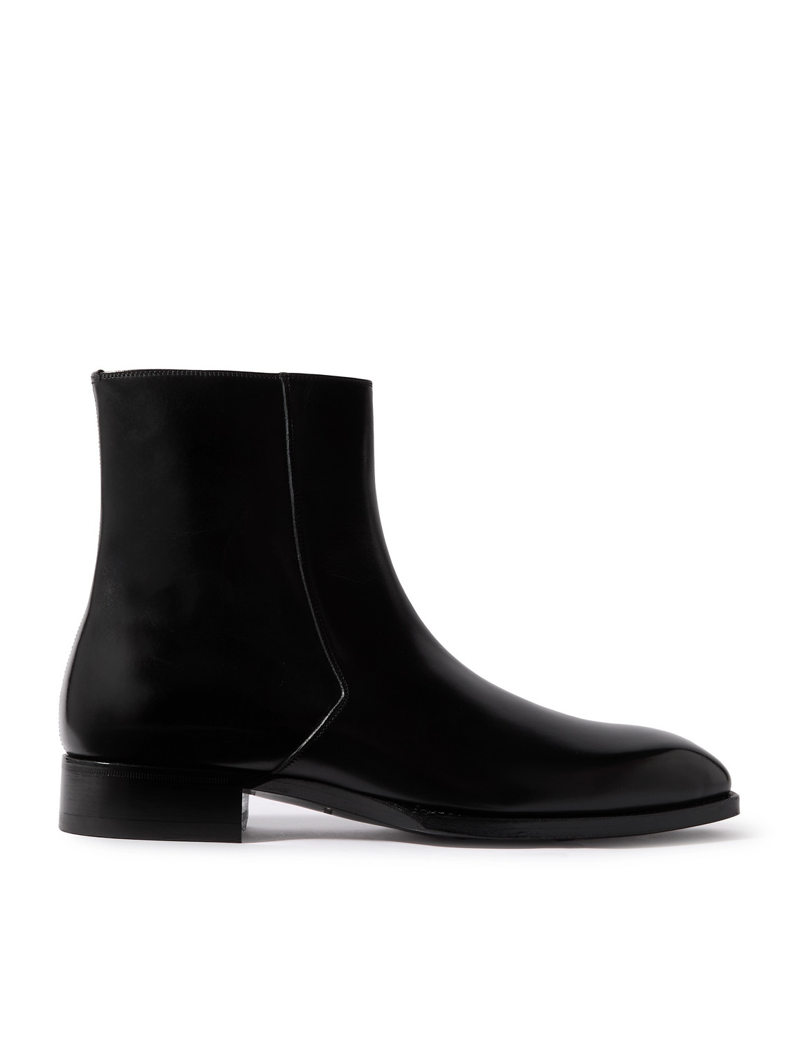 Tom Ford Elkan Leather Chelsea Boots In Black