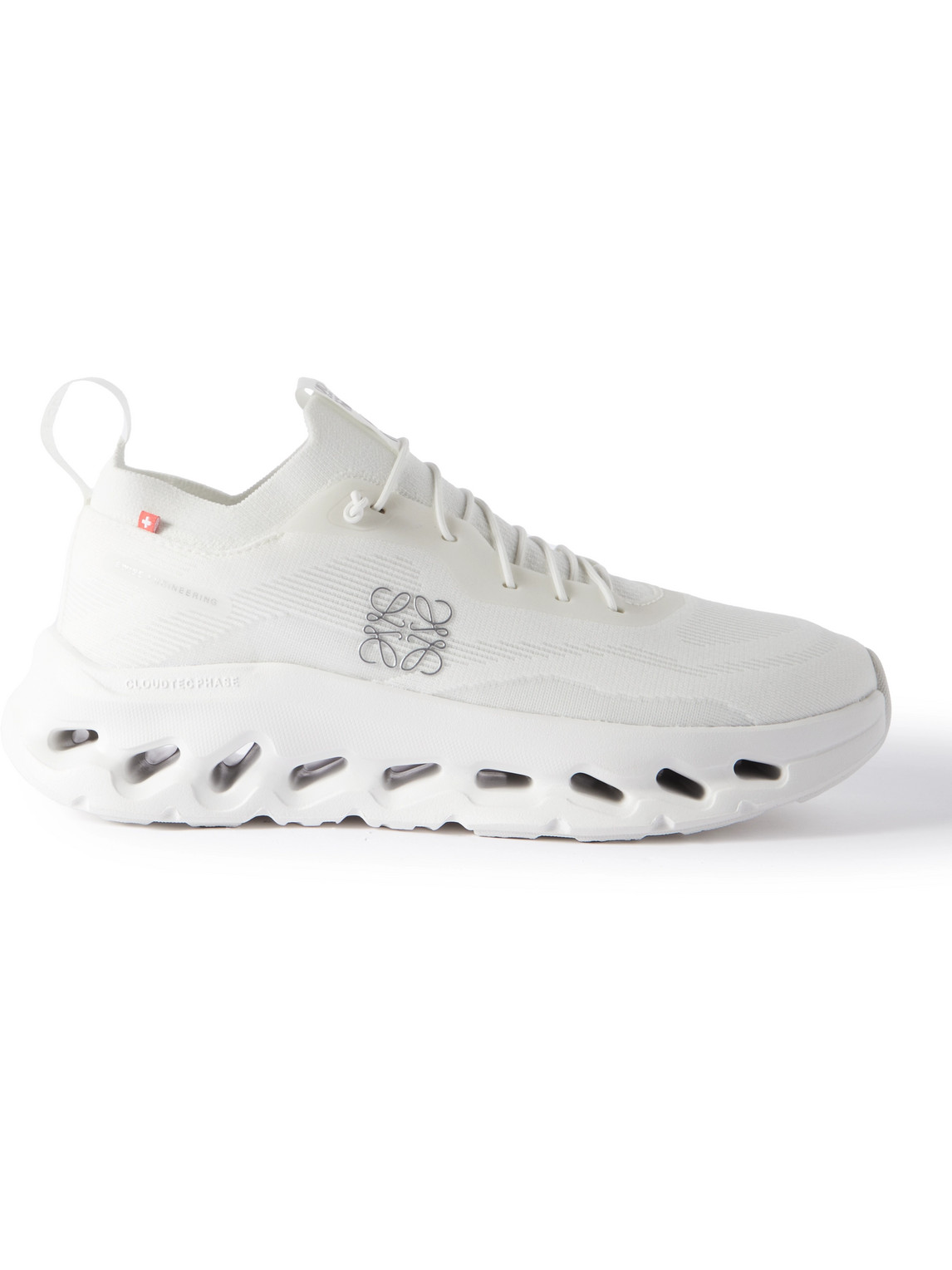 Loewe On Cloudtilt Stretch-knit Sneakers In White