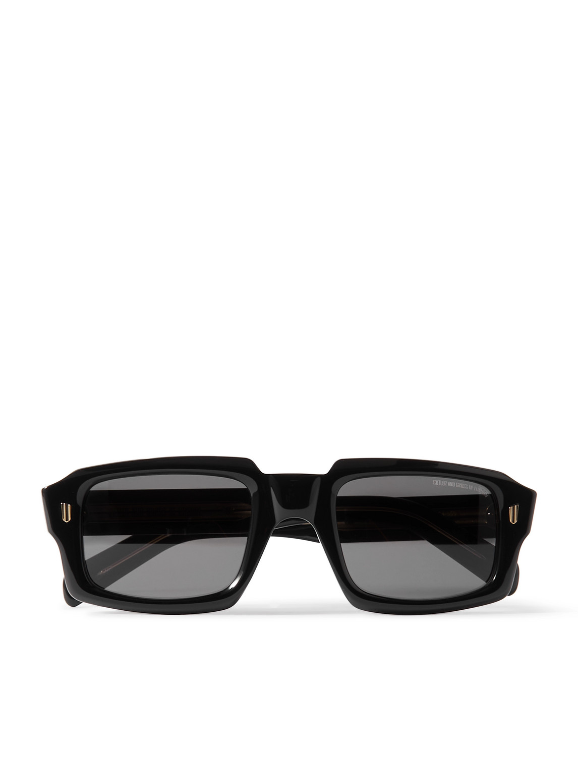 Cutler And Gross Rectangle-frame Acetate Sunglasses In Black