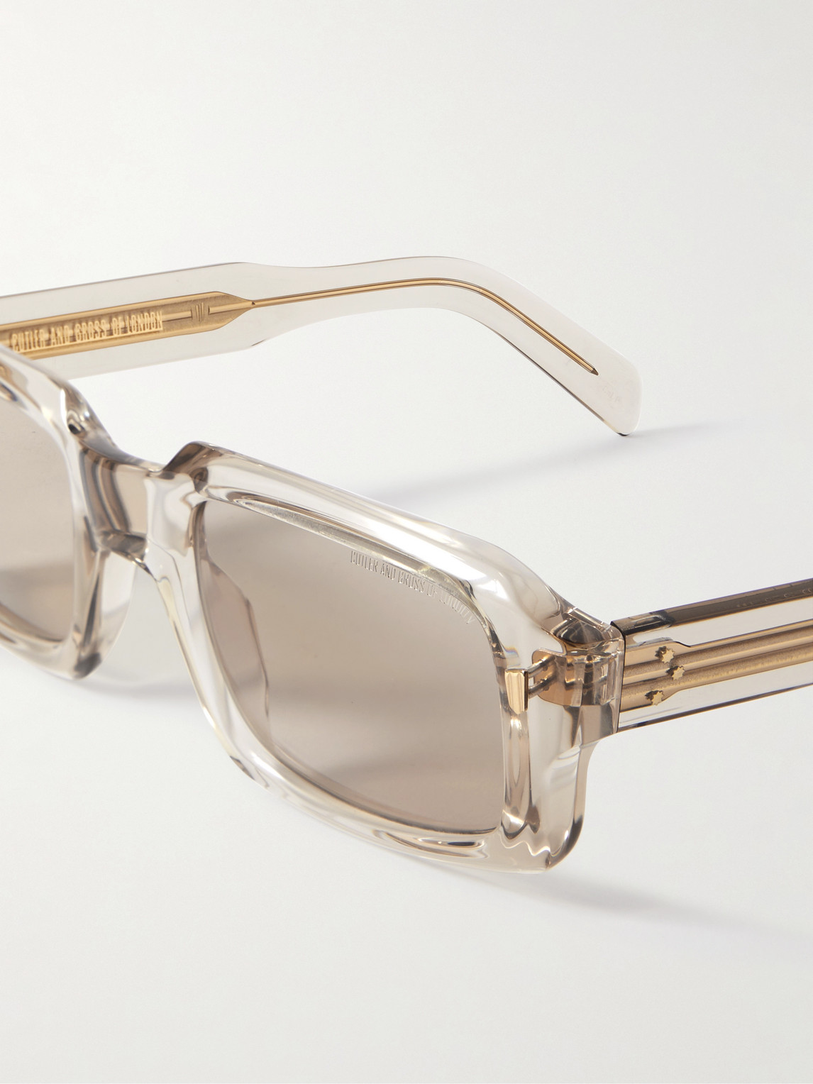 Shop Cutler And Gross Rectangle-frame Acetate Sunglasses In Silver