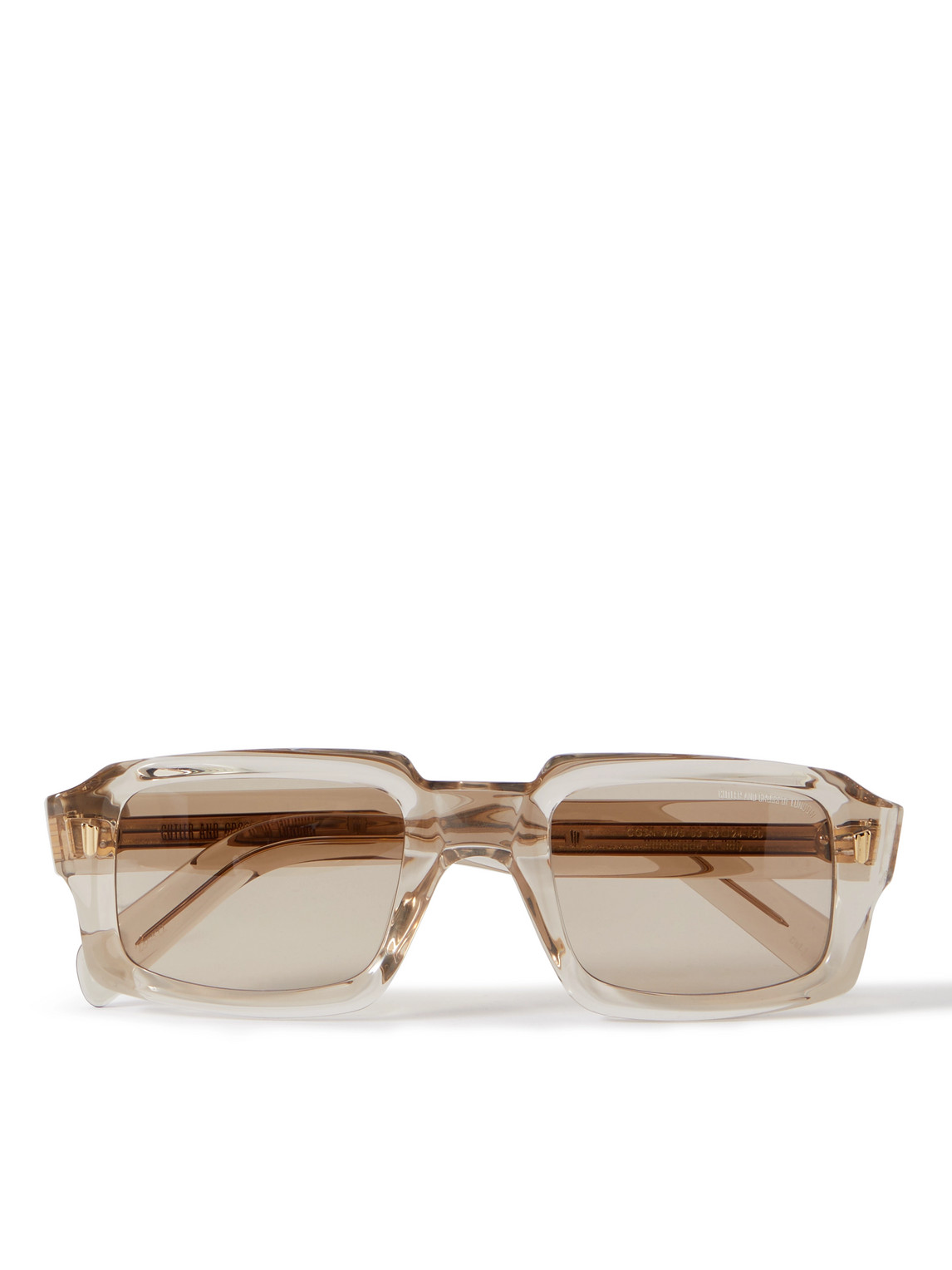 Cutler And Gross Rectangle-frame Acetate Sunglasses In Transparent