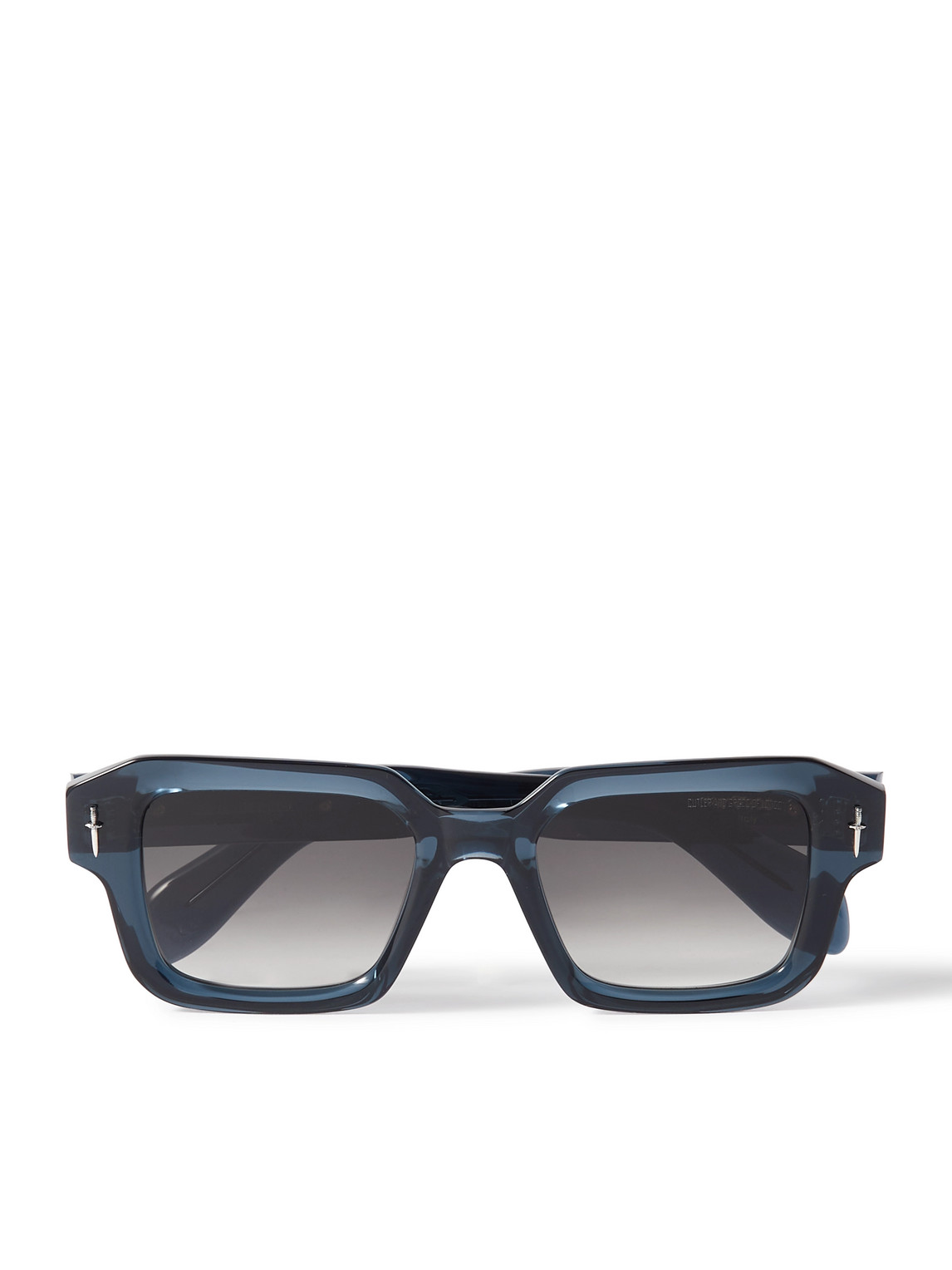 Cutler And Gross The Great Frog Square-frame Acetate And Silver-tone Sunglasses In Blue