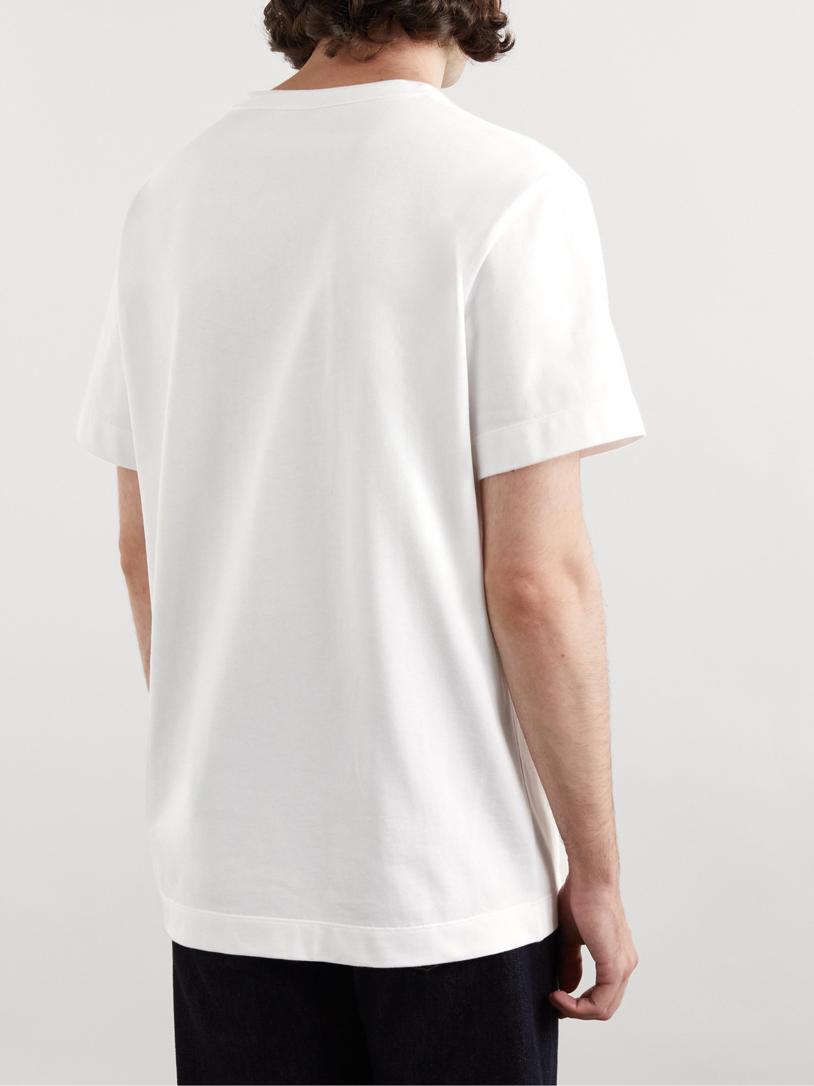 Shop Alexander Mcqueen Slim-fit Logo-print Cotton-jersey T-shirt In White