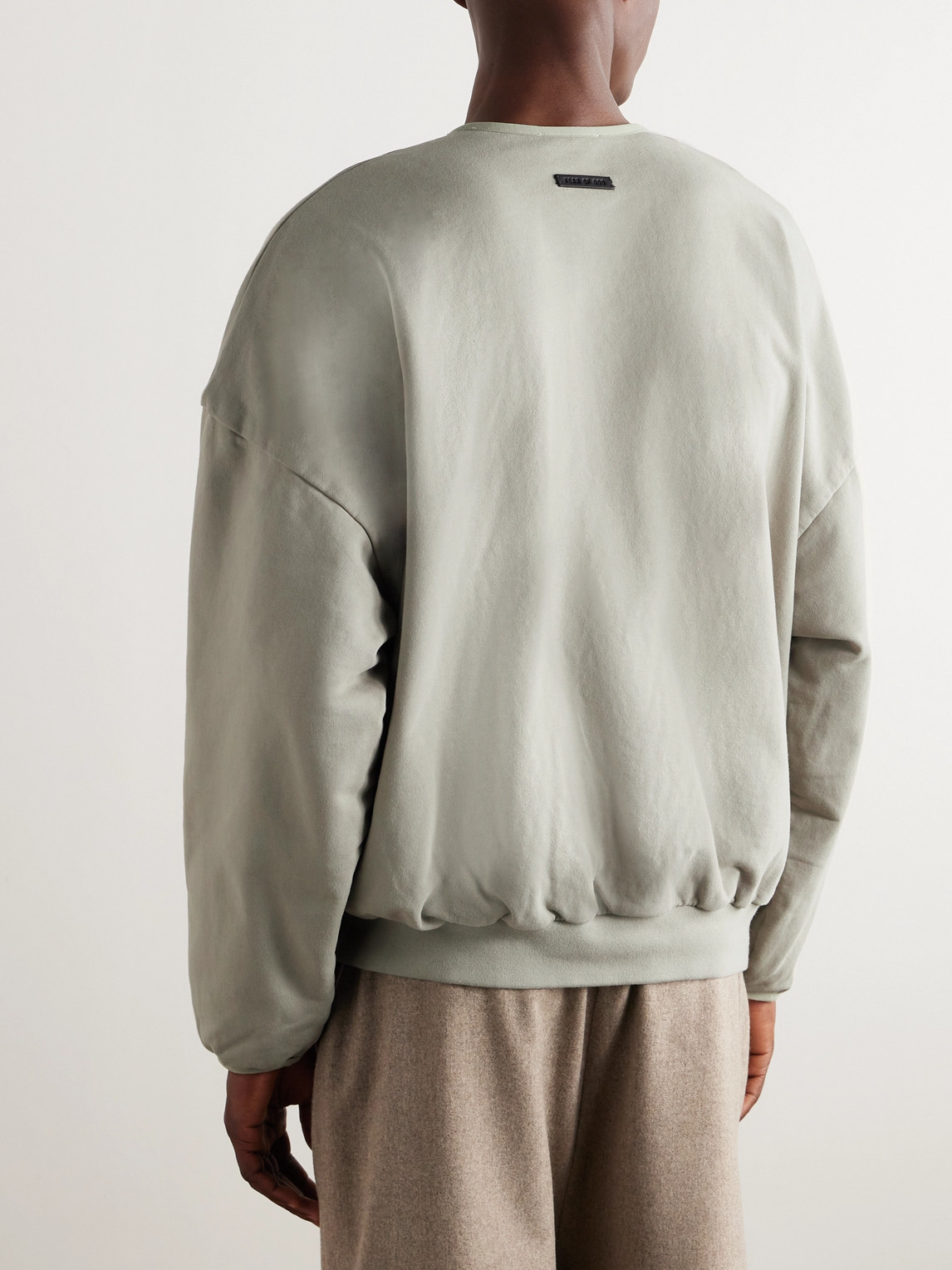 Shop Fear Of God Cotton-jersey Sweatshirt In Brown