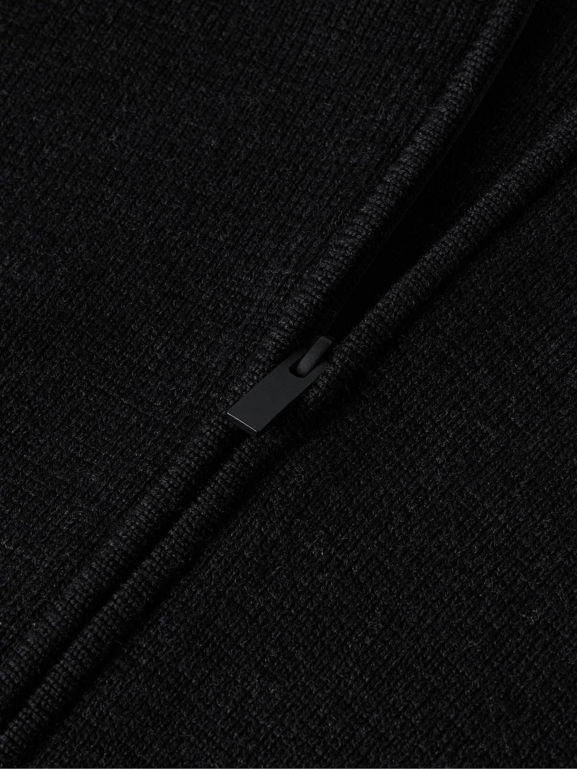 Shop Fear Of God Jacquard-knit Wool-blend Zip-up Cardigan In Black