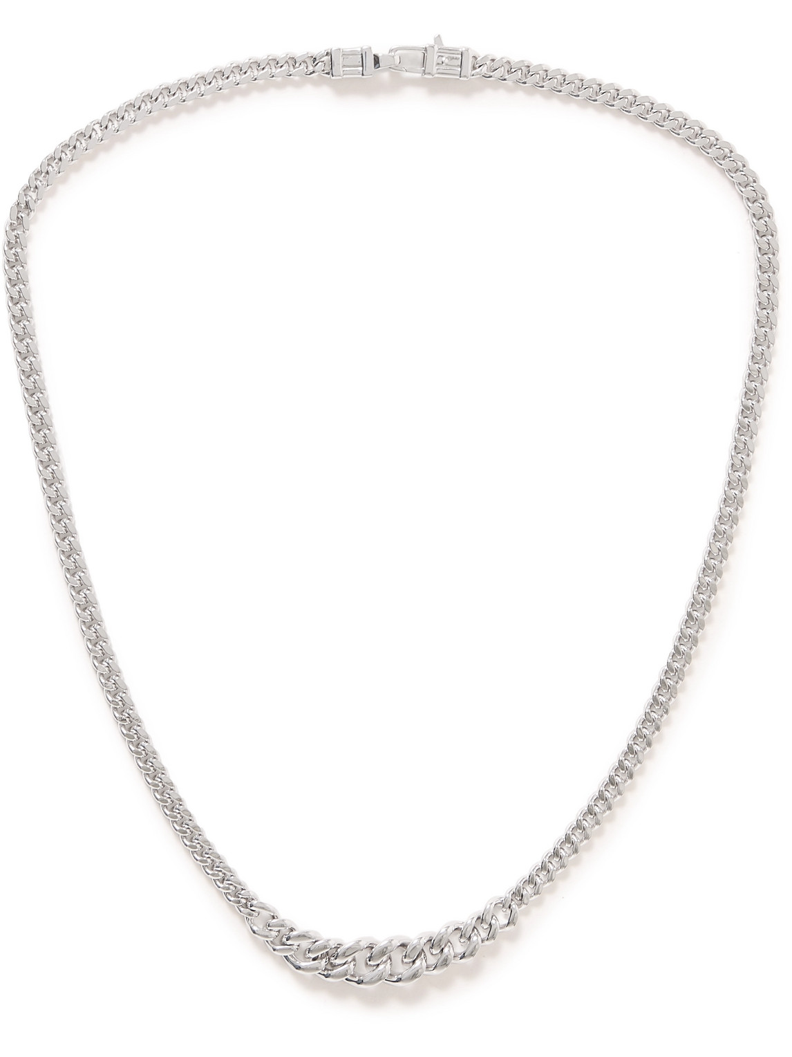 Tom Wood Dean Recycled Rhodium-plated Chain Necklace In Silver