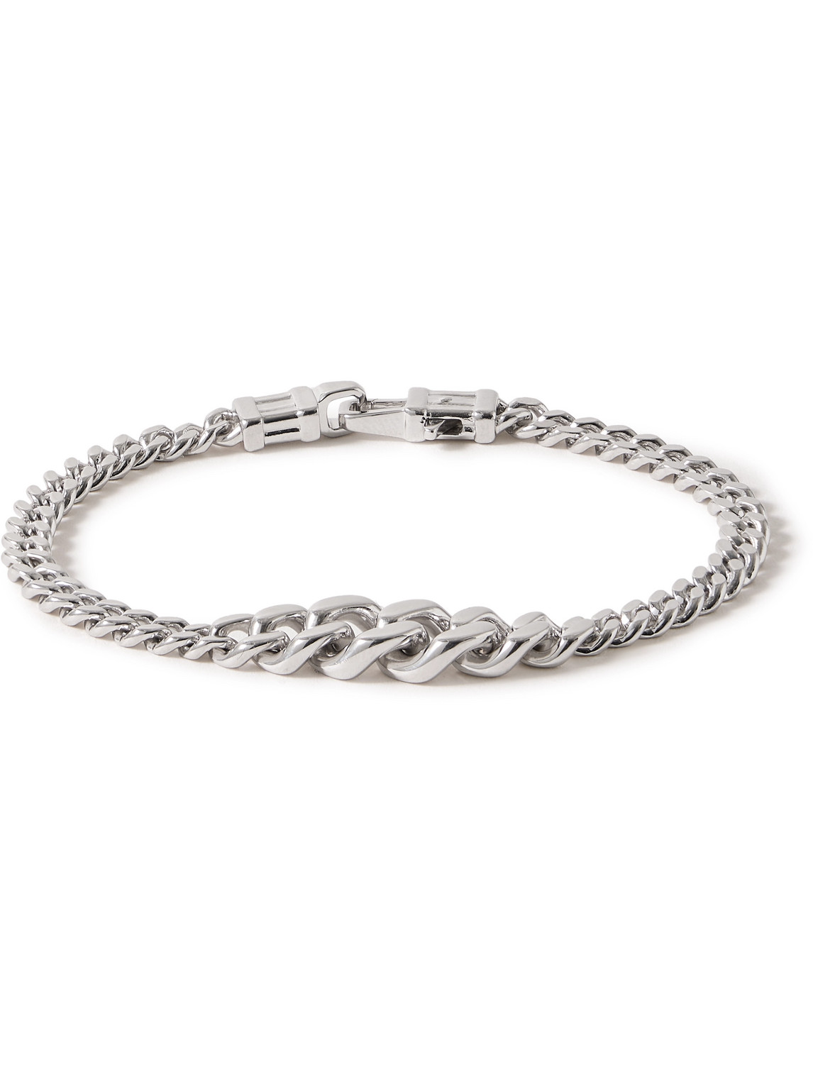 Tom Wood Dean Recycled Rhodium-plated Chain Bracelet In Silver