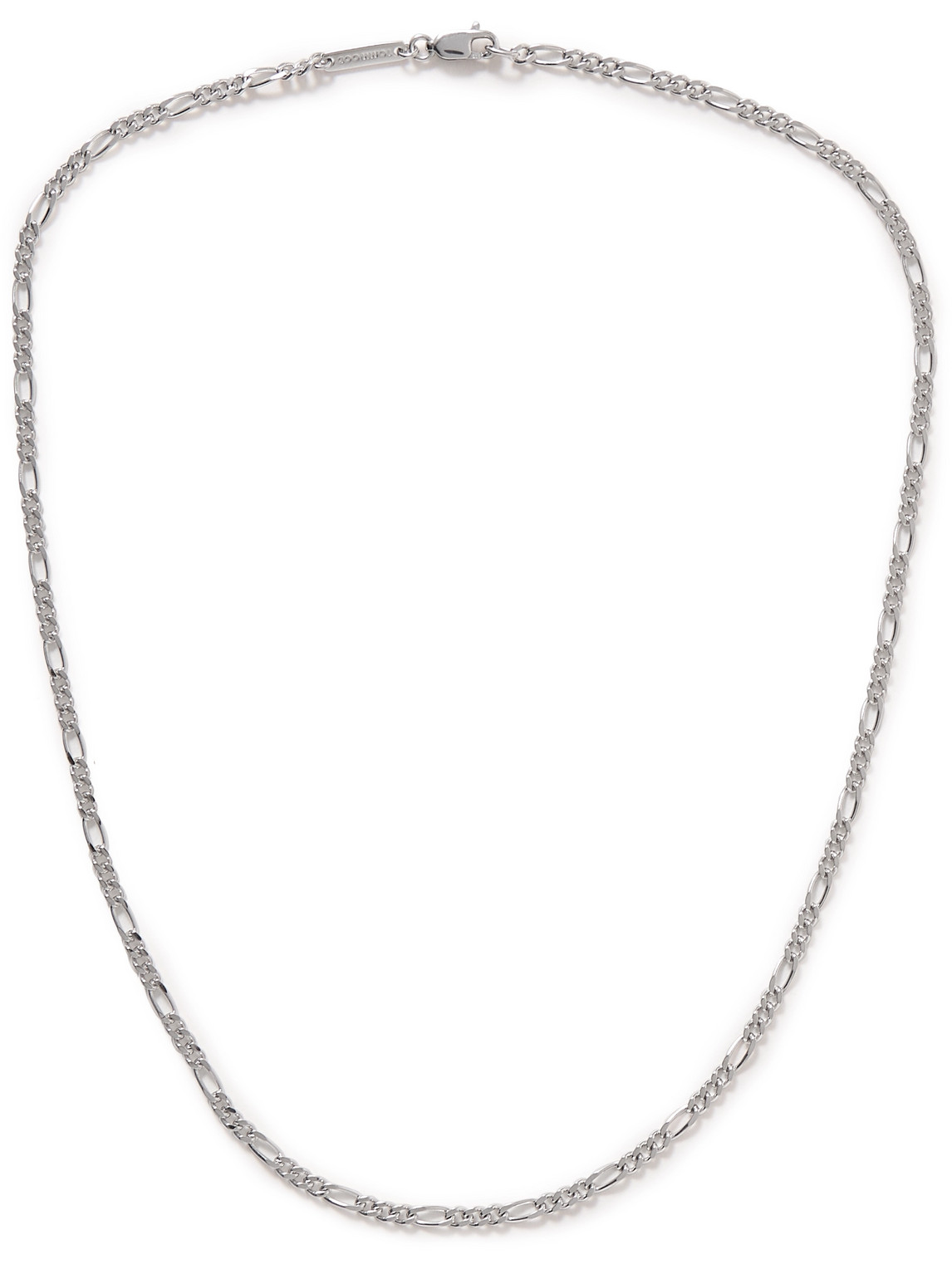 Tom Wood Bo Slim Rhodium-plated Chain Necklace In Silver
