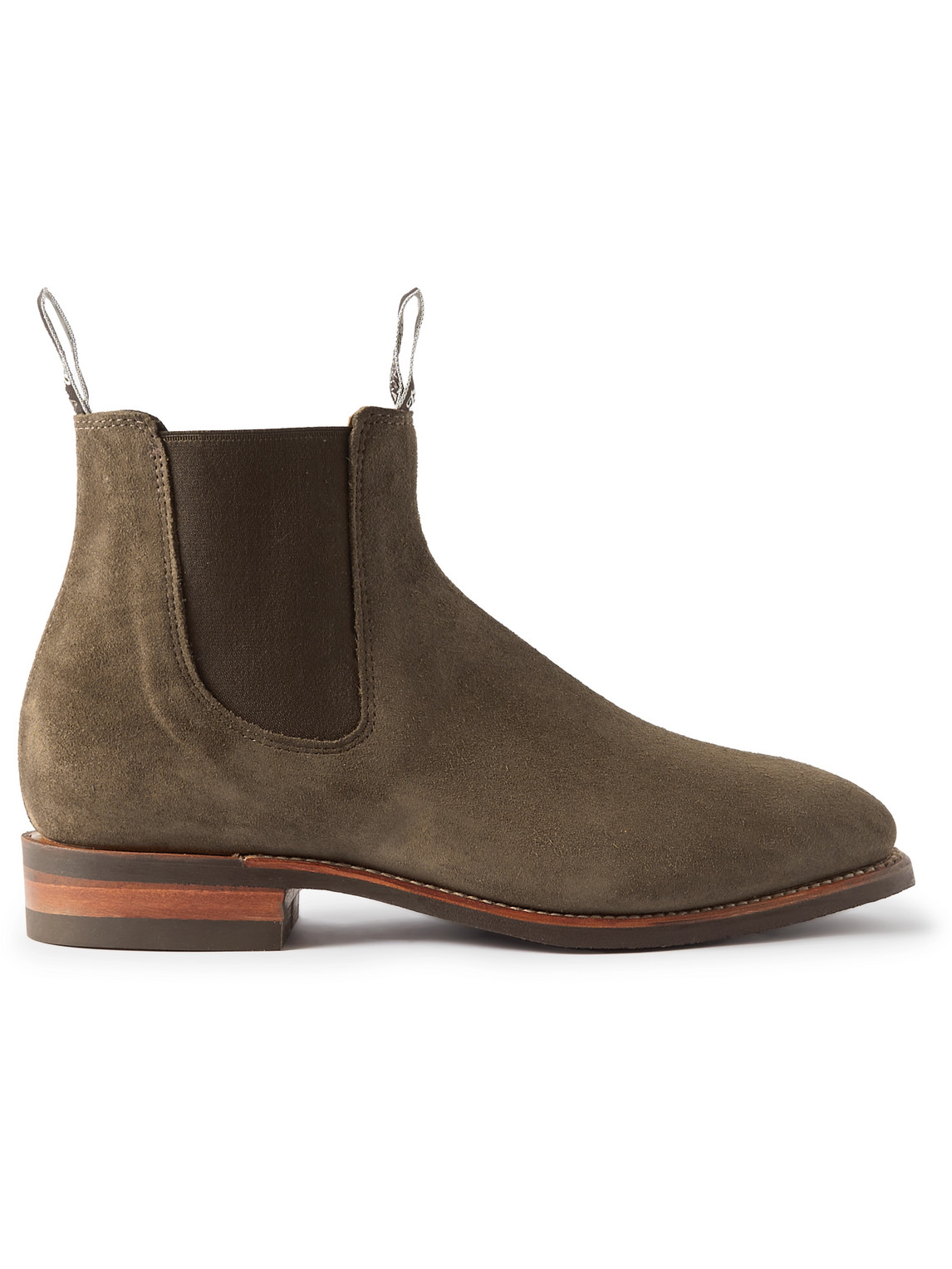 R.m.williams Comfort Craftsman Suede Chelsea Boots In Green