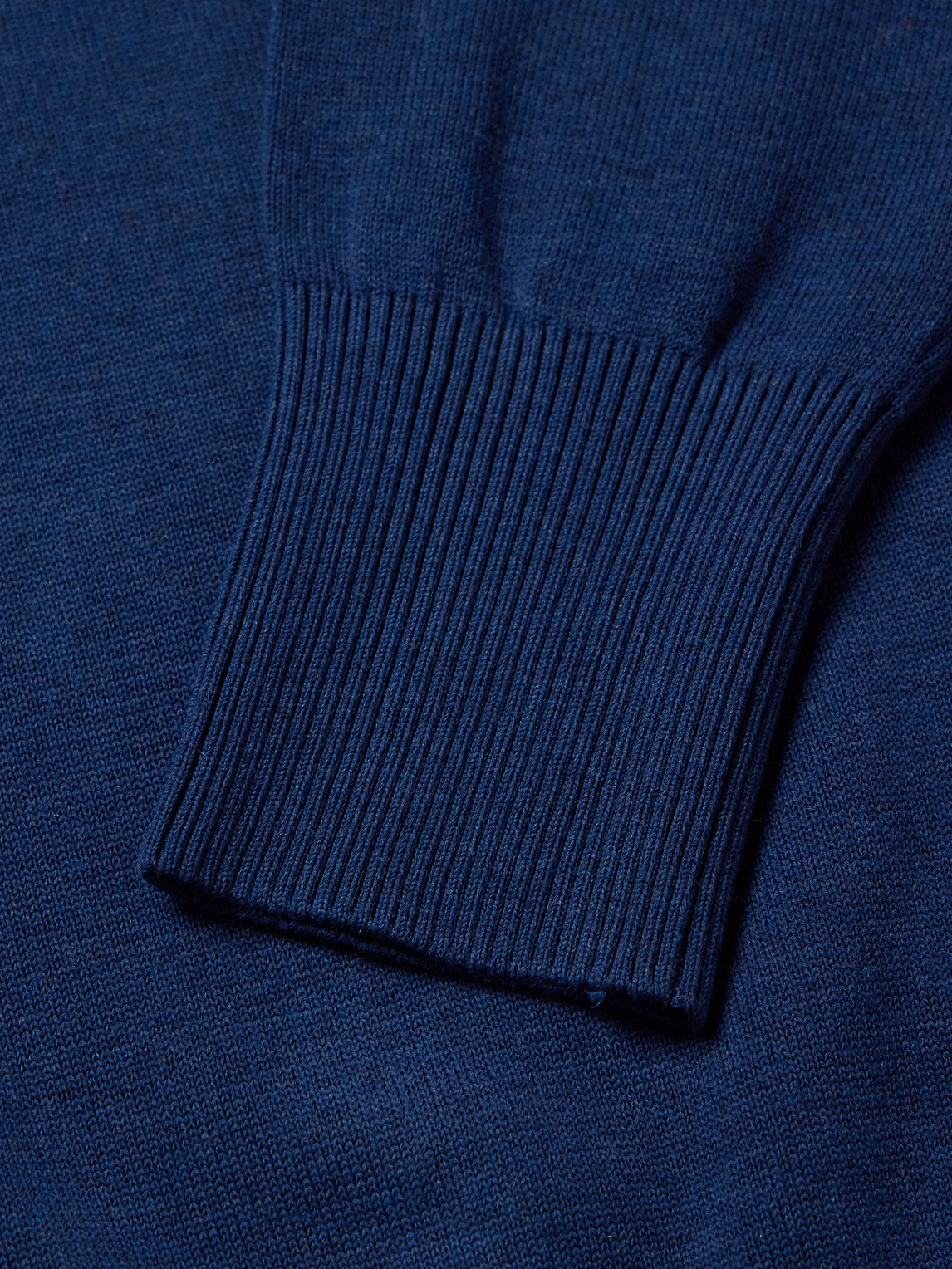 Shop Sid Mashburn Cotton Half-zip Sweater In Blue