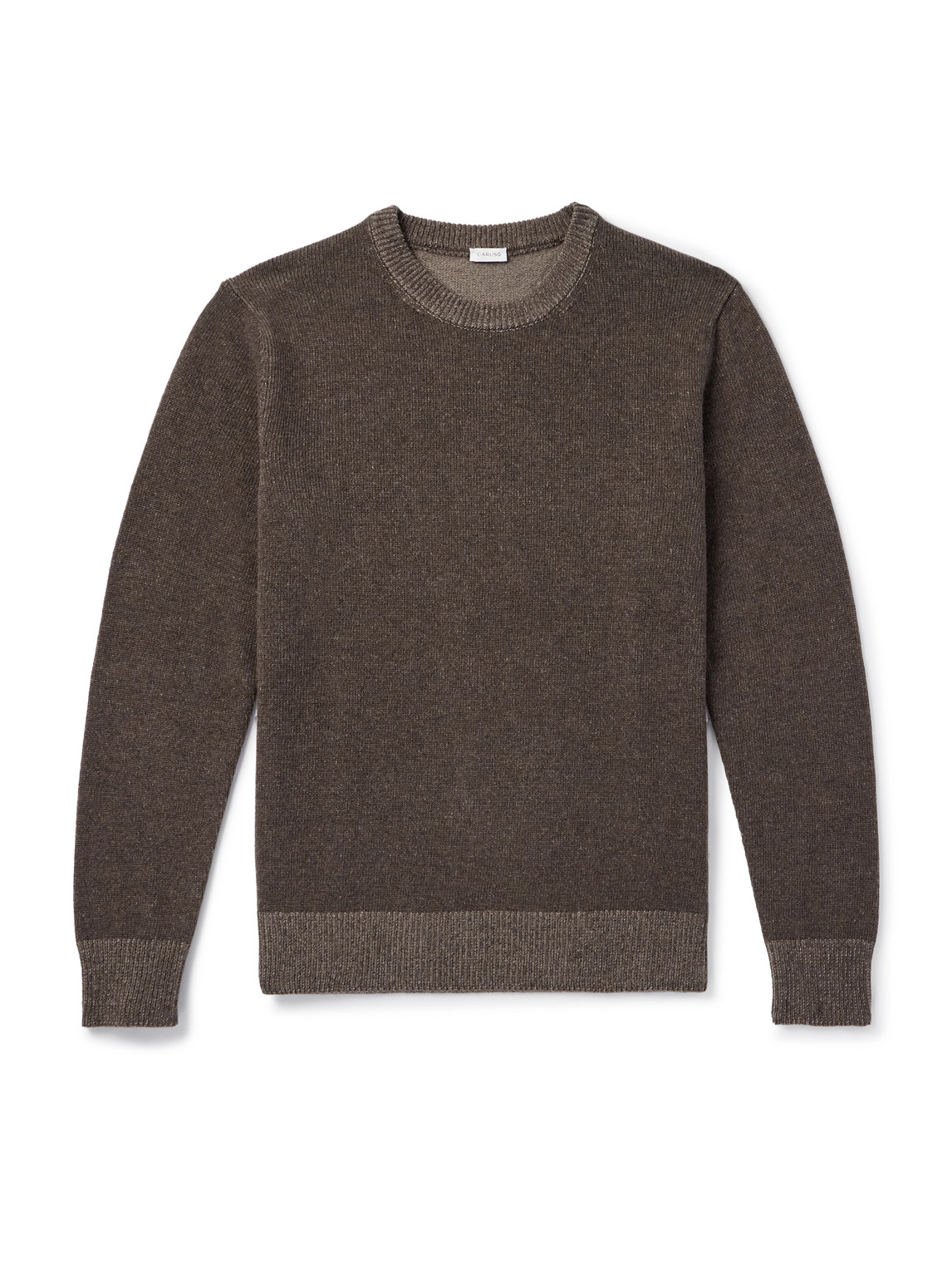 Caruso Ribbed Wool Sweater In Brown
