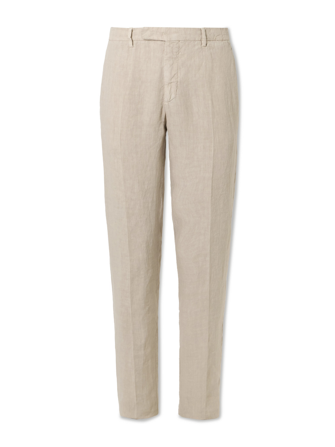 Boglioli Slim-fit Straight-leg Garment-dyed Linen Suit Trousers In Neutrals