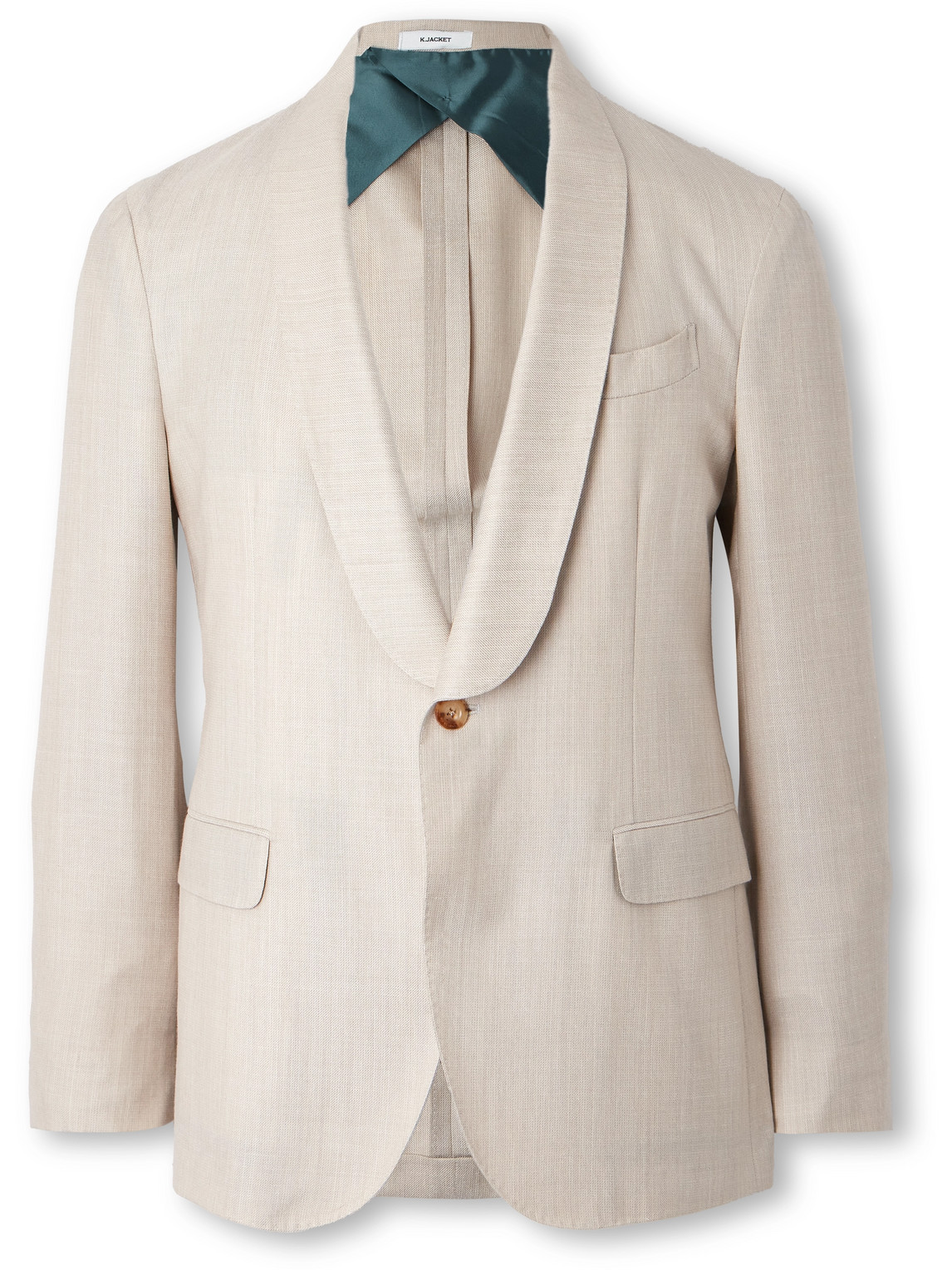 Boglioli Slim-fit Wool, Cashmere, Silk And Linen-blend Tuxedo Jacket In Neutrals