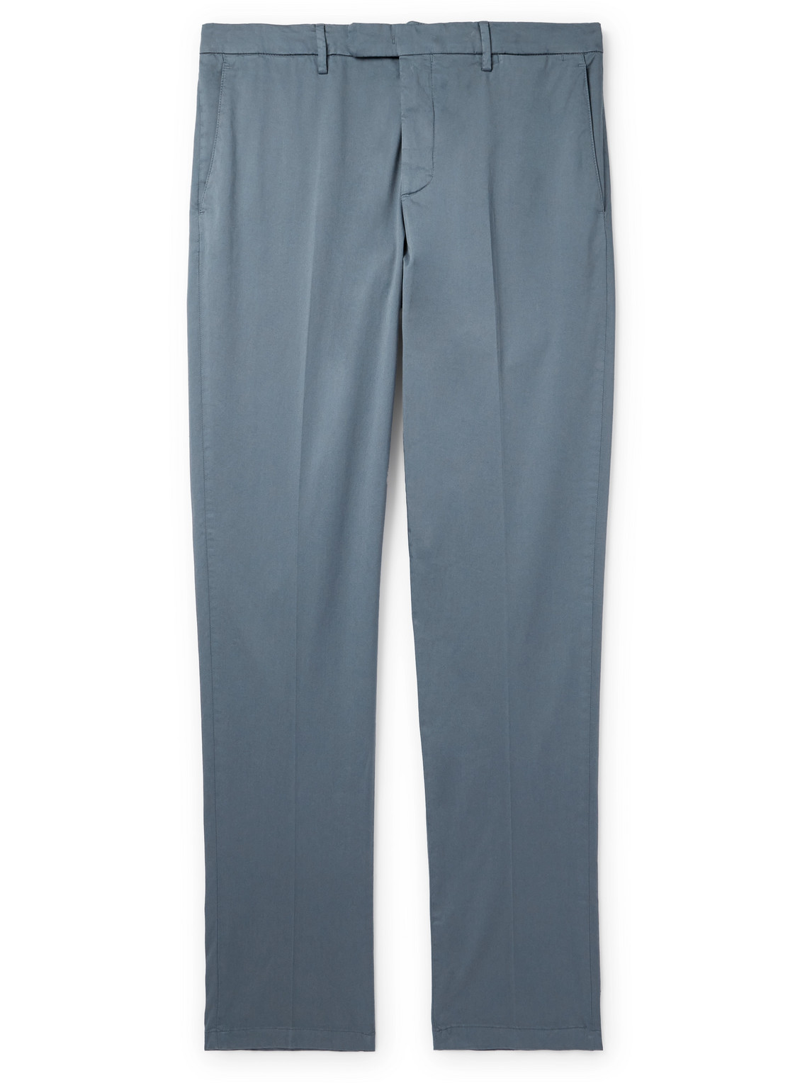 Boglioli Straight-leg Cotton-blend Suit Trousers In Blue