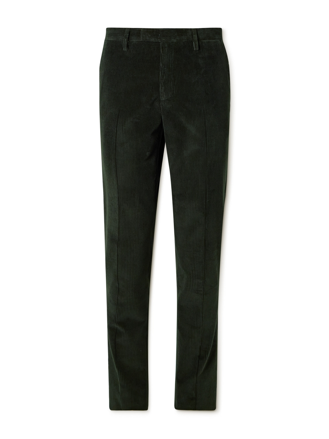 Boglioli Straight-leg Cotton-corduroy Suit Trousers In Green