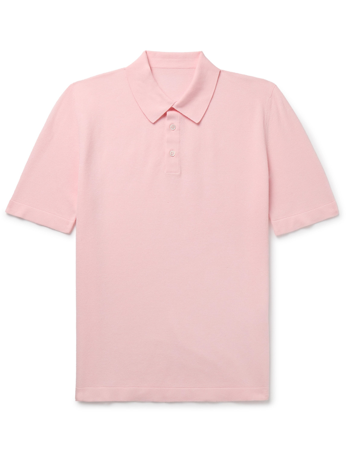 Anderson & Sheppard Cotton Polo Shirt In Pink